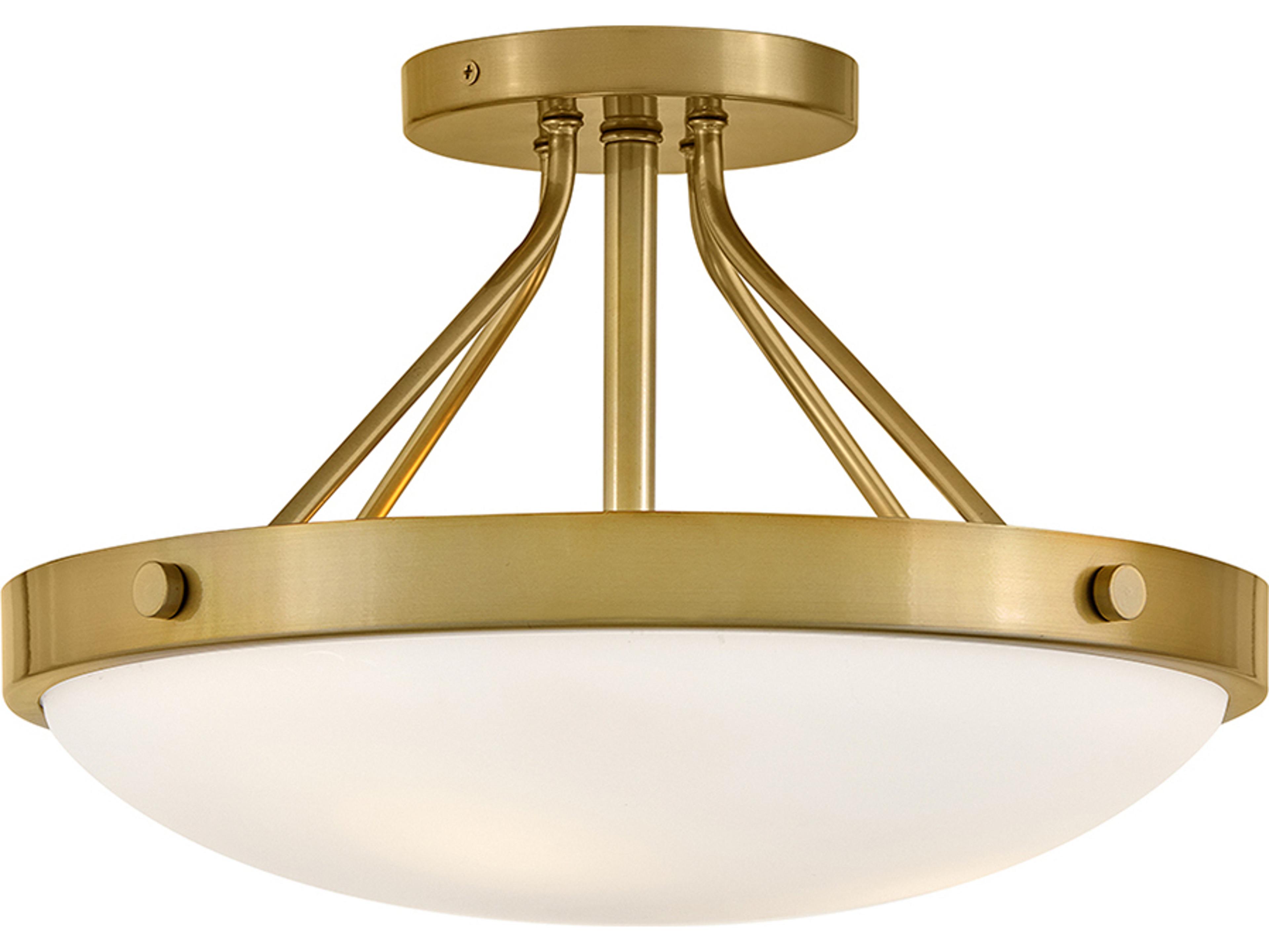 Lark Living Gus 3-Light Gold Bowl Semi Flush Mount