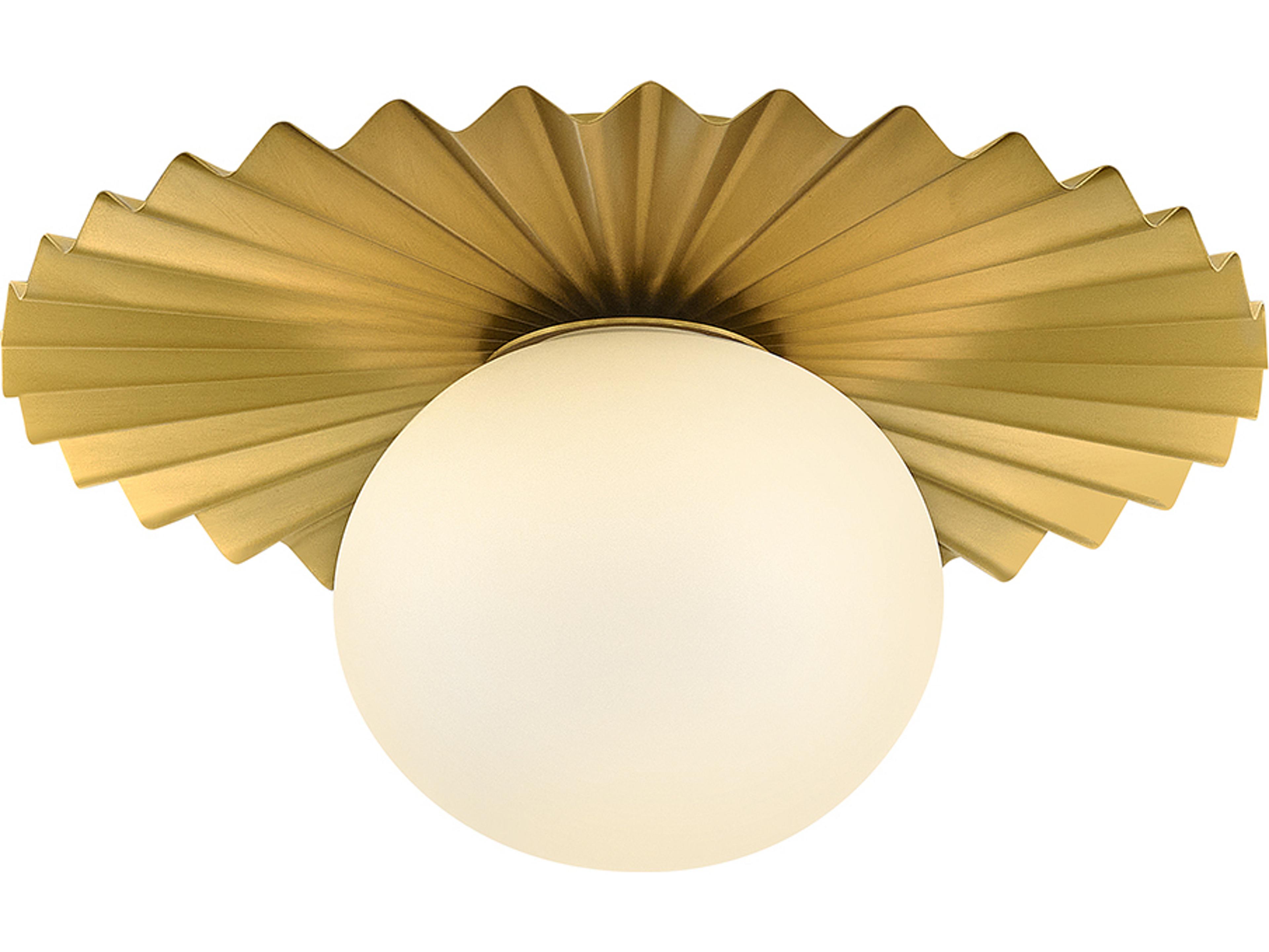 Stevie 1-Light Lacquered Brass Globe Flush Mount