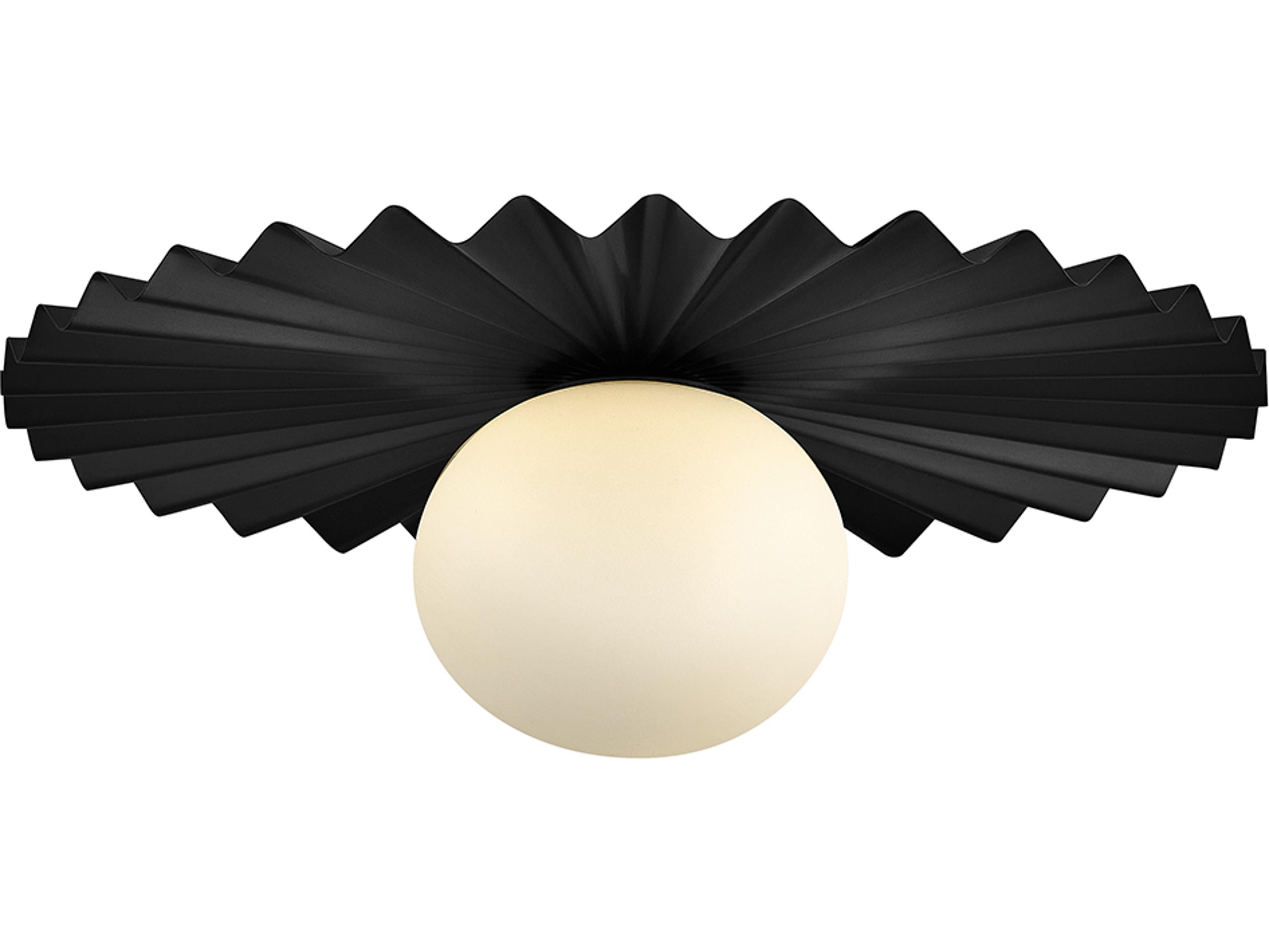 Stevie 1-Light Black Globe Flush Mount