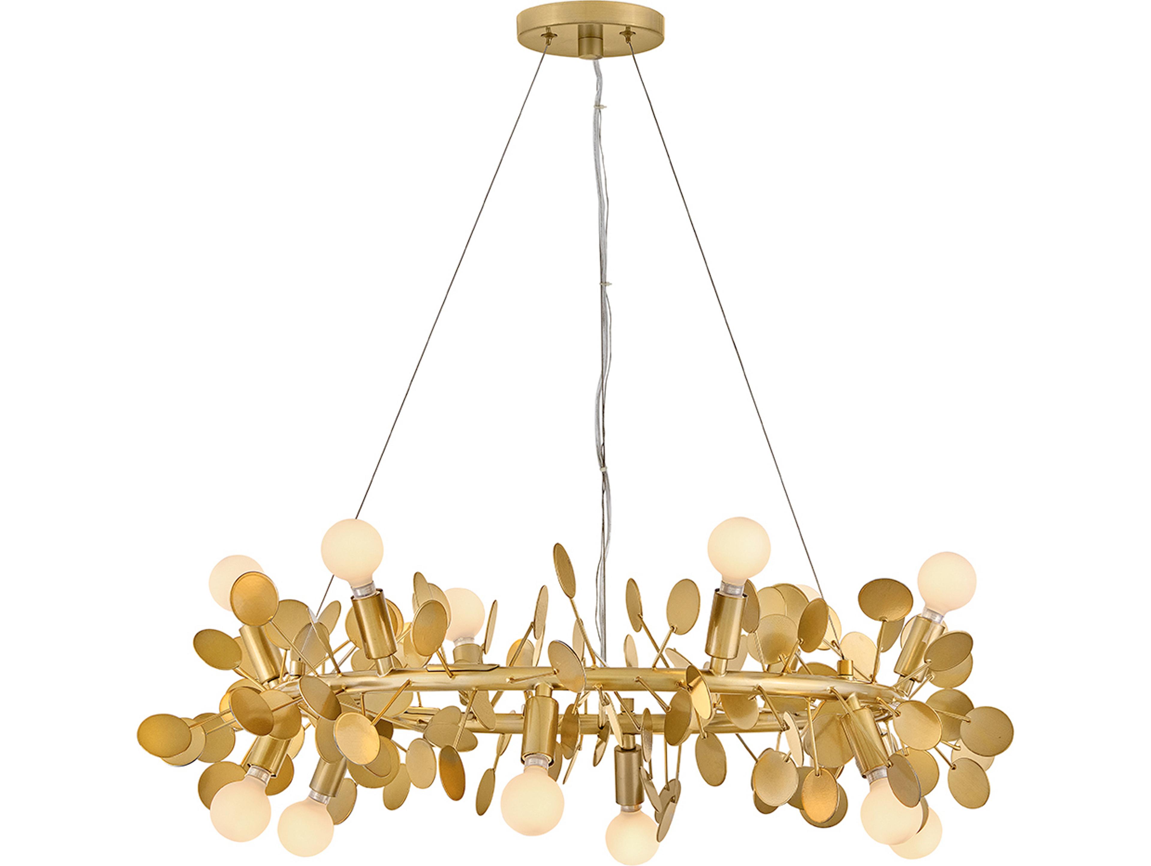 Lark Living Lolli 12-Light Distressed Brass Chandelier