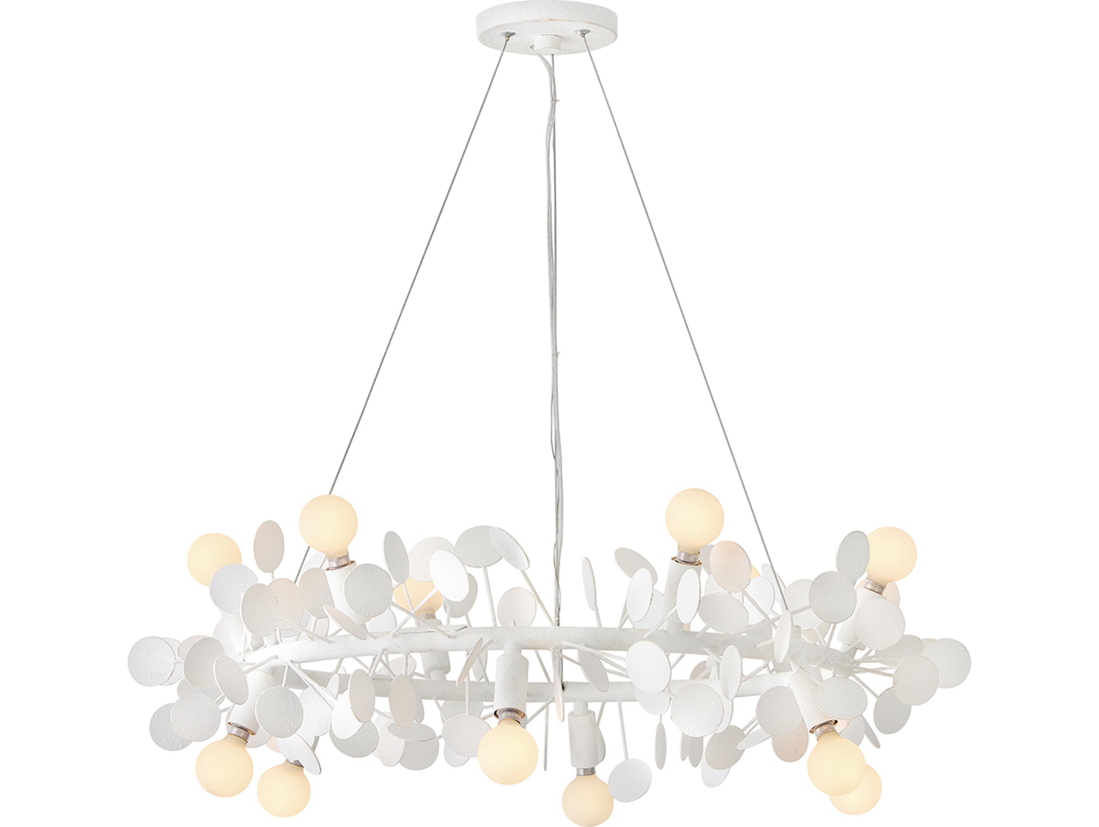 Lark Living Lolli 12-Light Textured Plaster White Chandelier