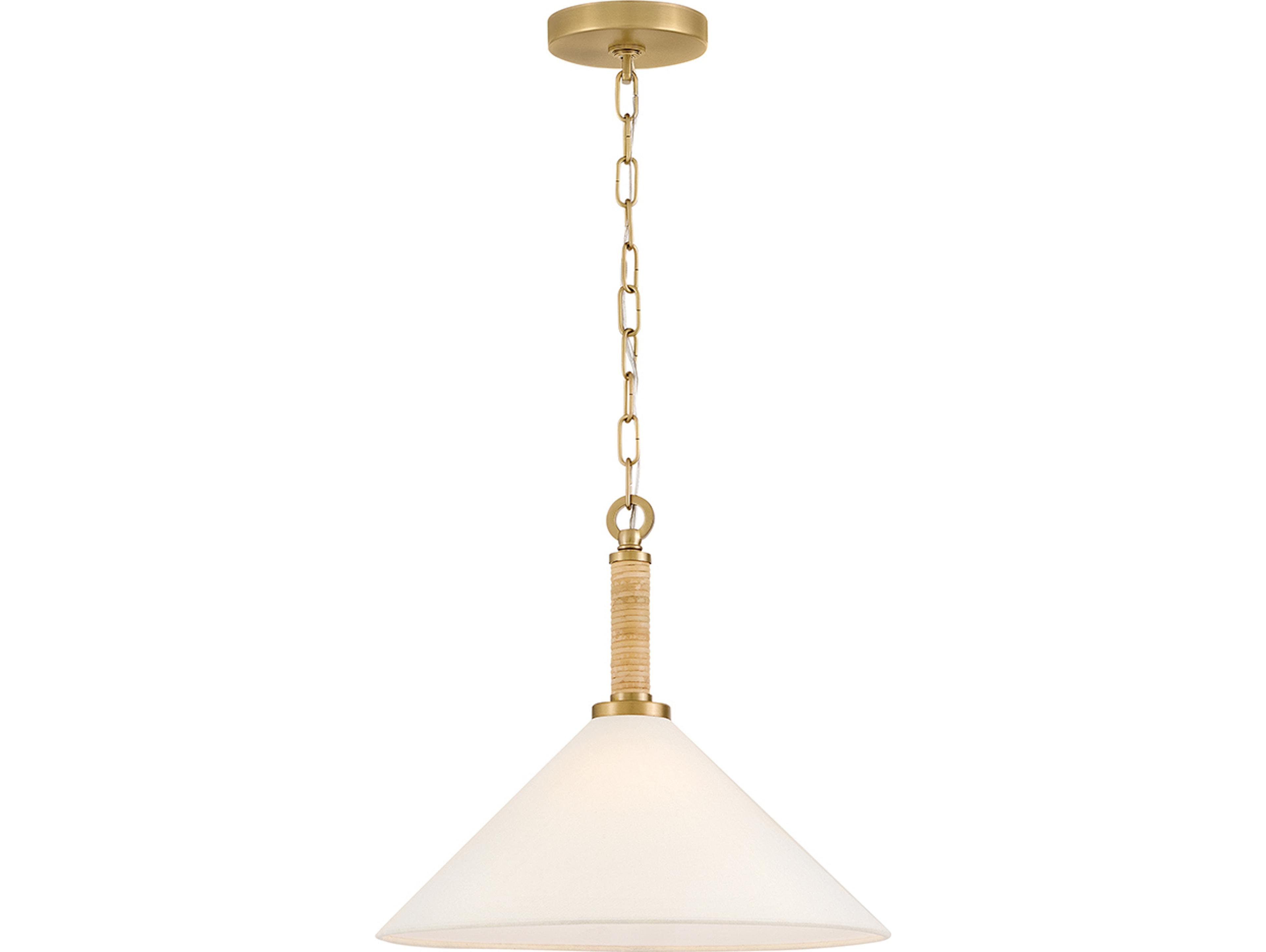Cove 1-Light Lacquered Brass Pendant