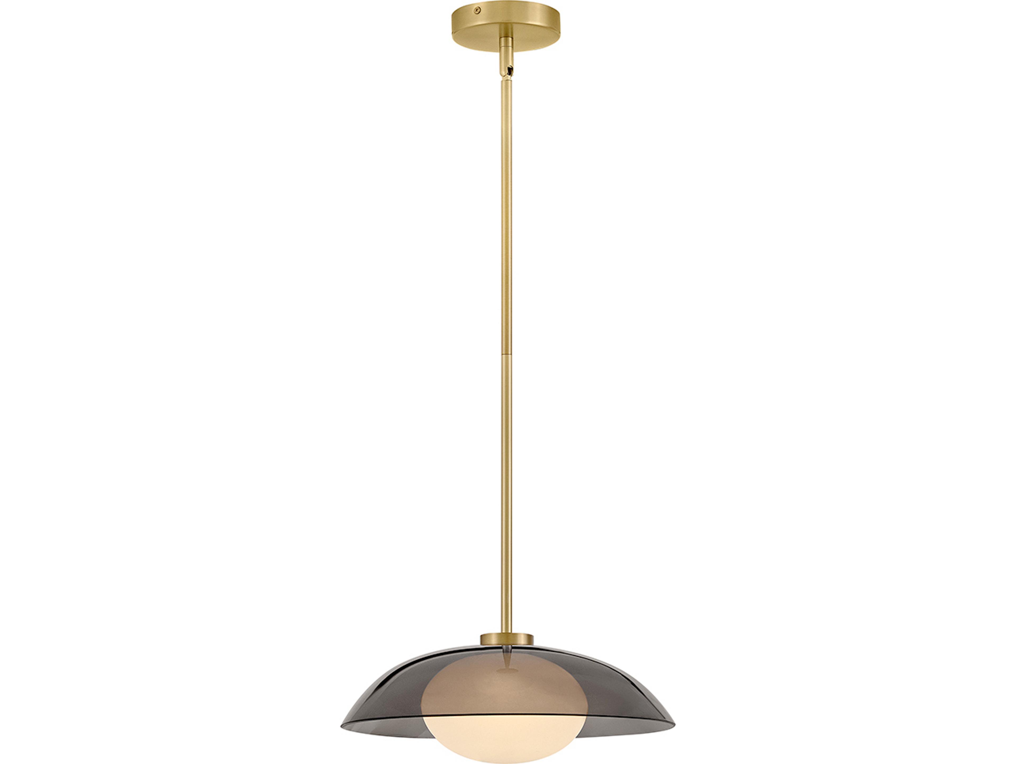 Jace Led-Light Lacquered Brass Dome Pendant