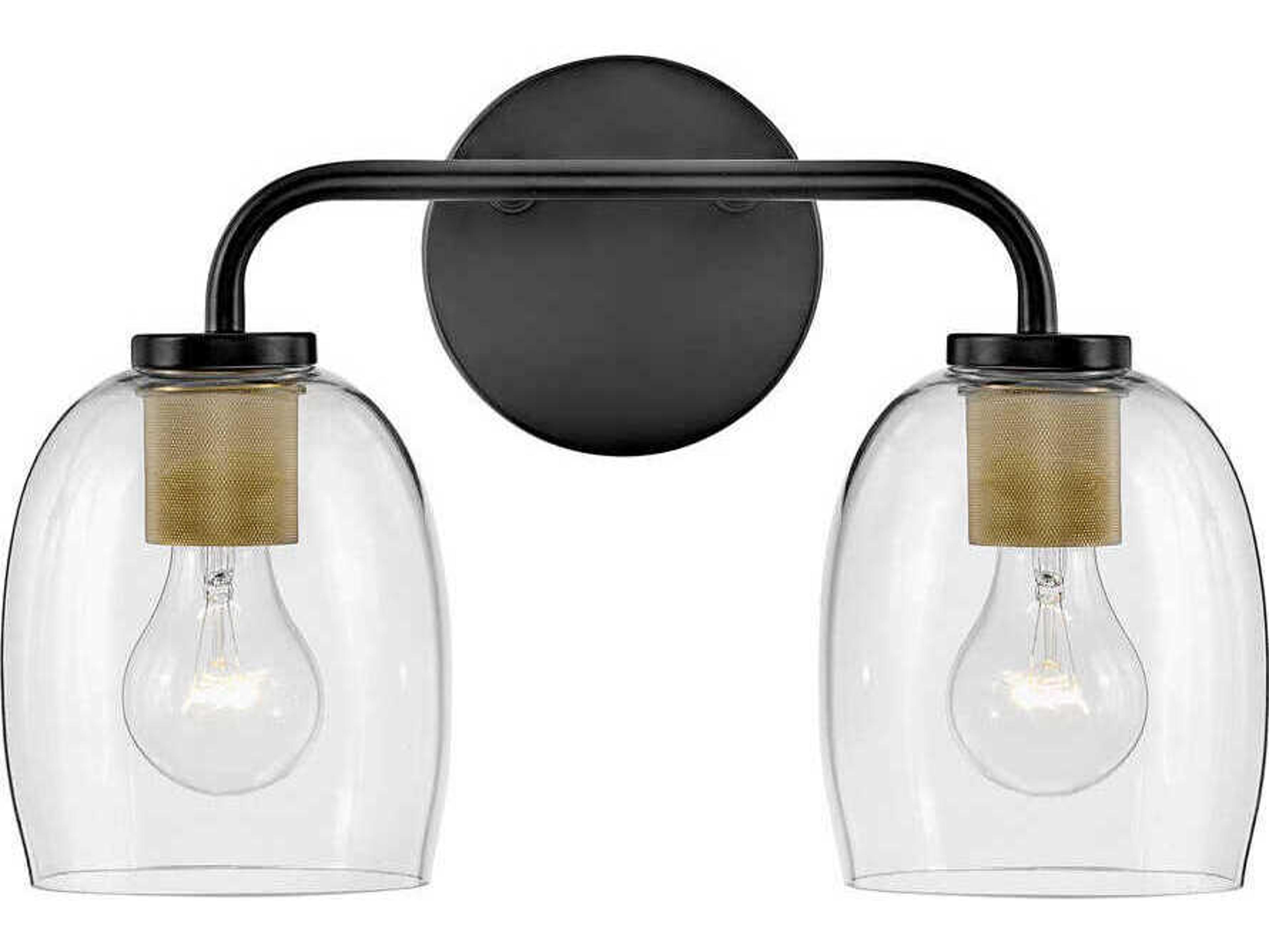 Lark Living Percy 2-Light Black Vanity Light