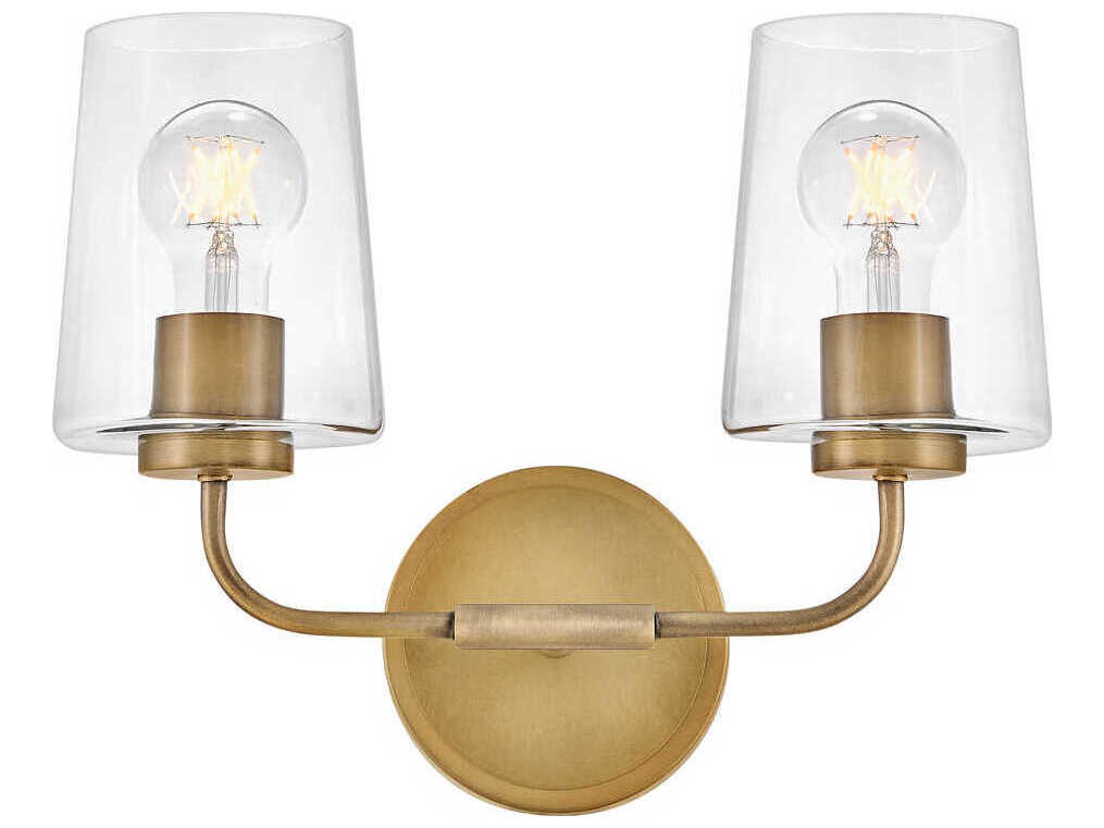 Lark Living Kline 2-Light Heritage Brass Vanity Light