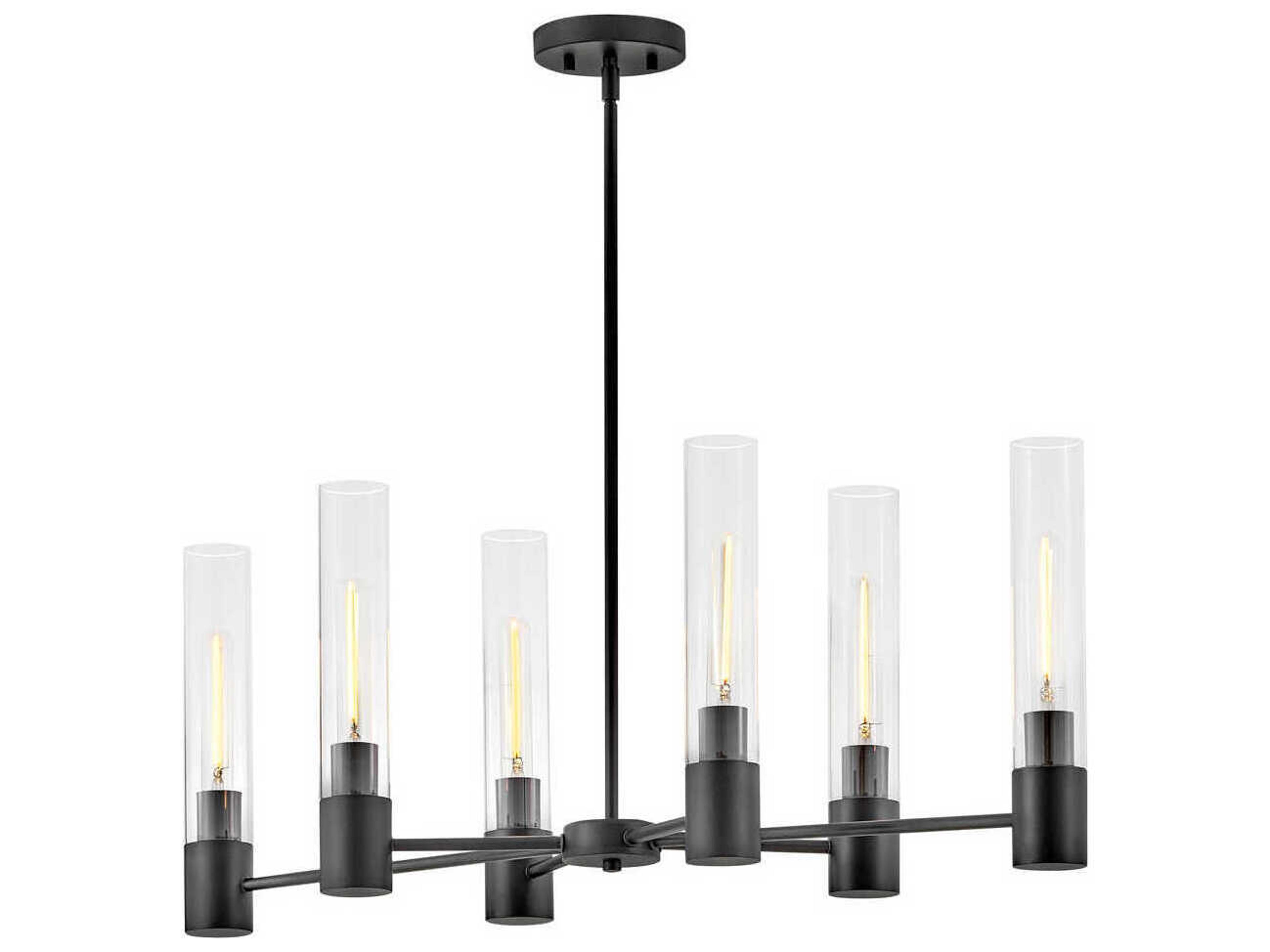 Lark Living Shea 6-Light Black Linear Island Pendant