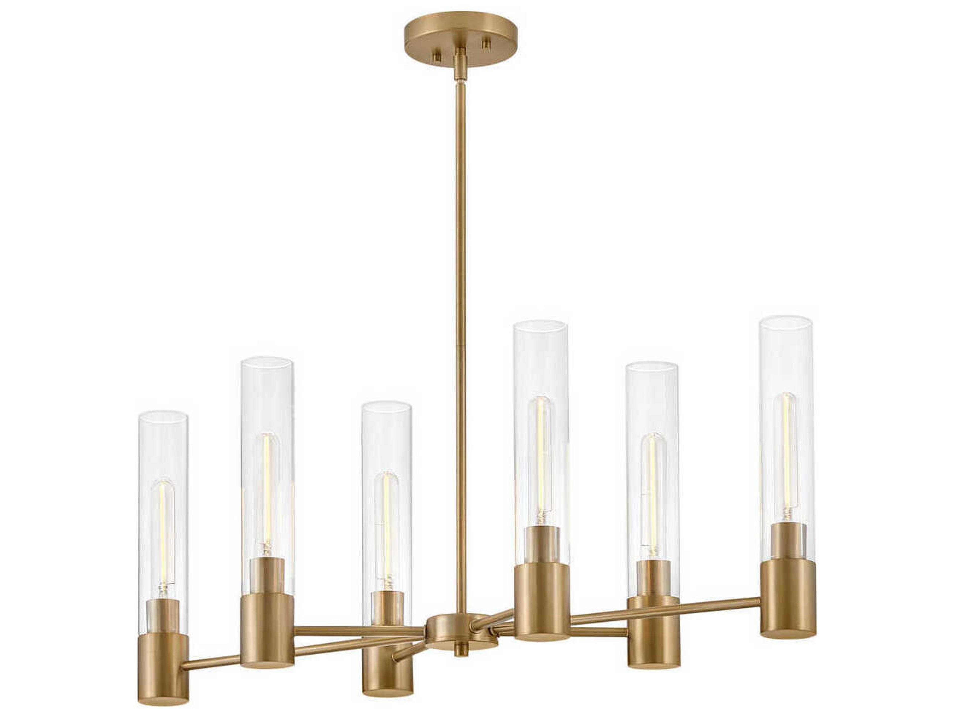 Lark Living Shea 6-Light Lacquered Brass Linear Island Pendant