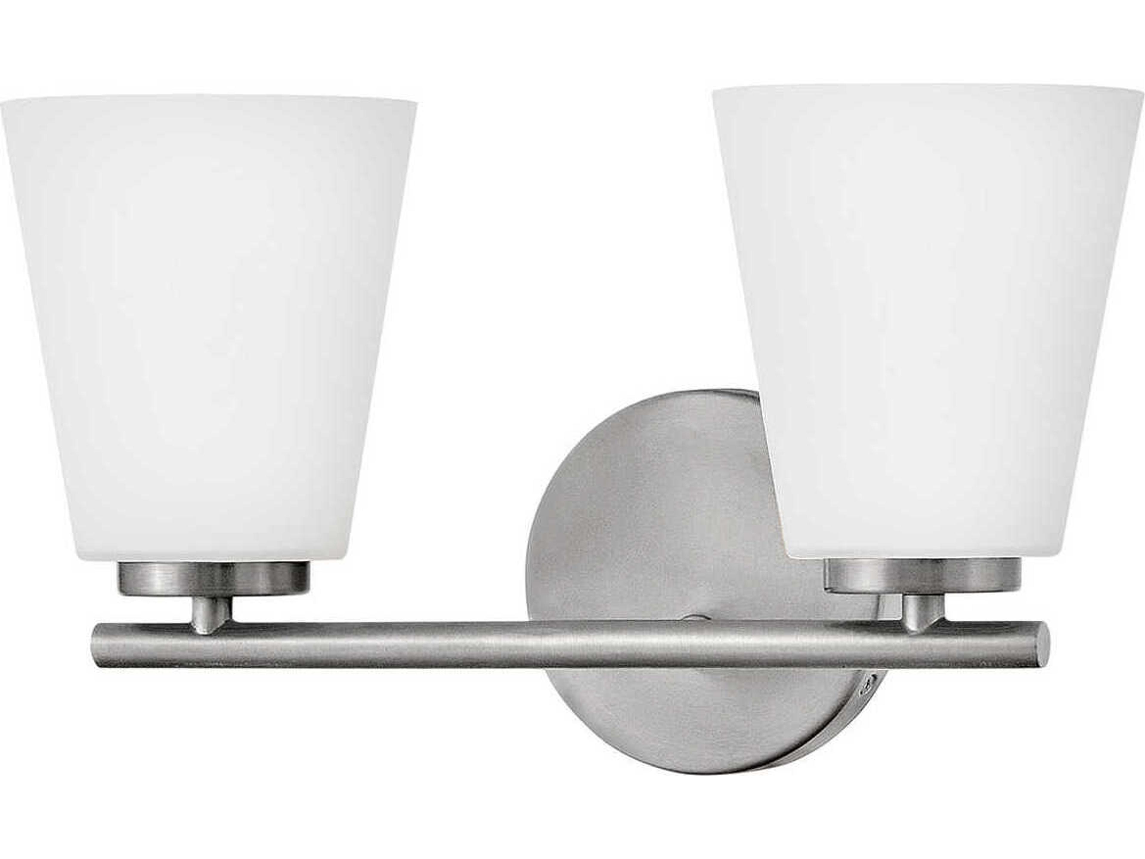 Bri 2-Light Brushed Nickel Vanity Light