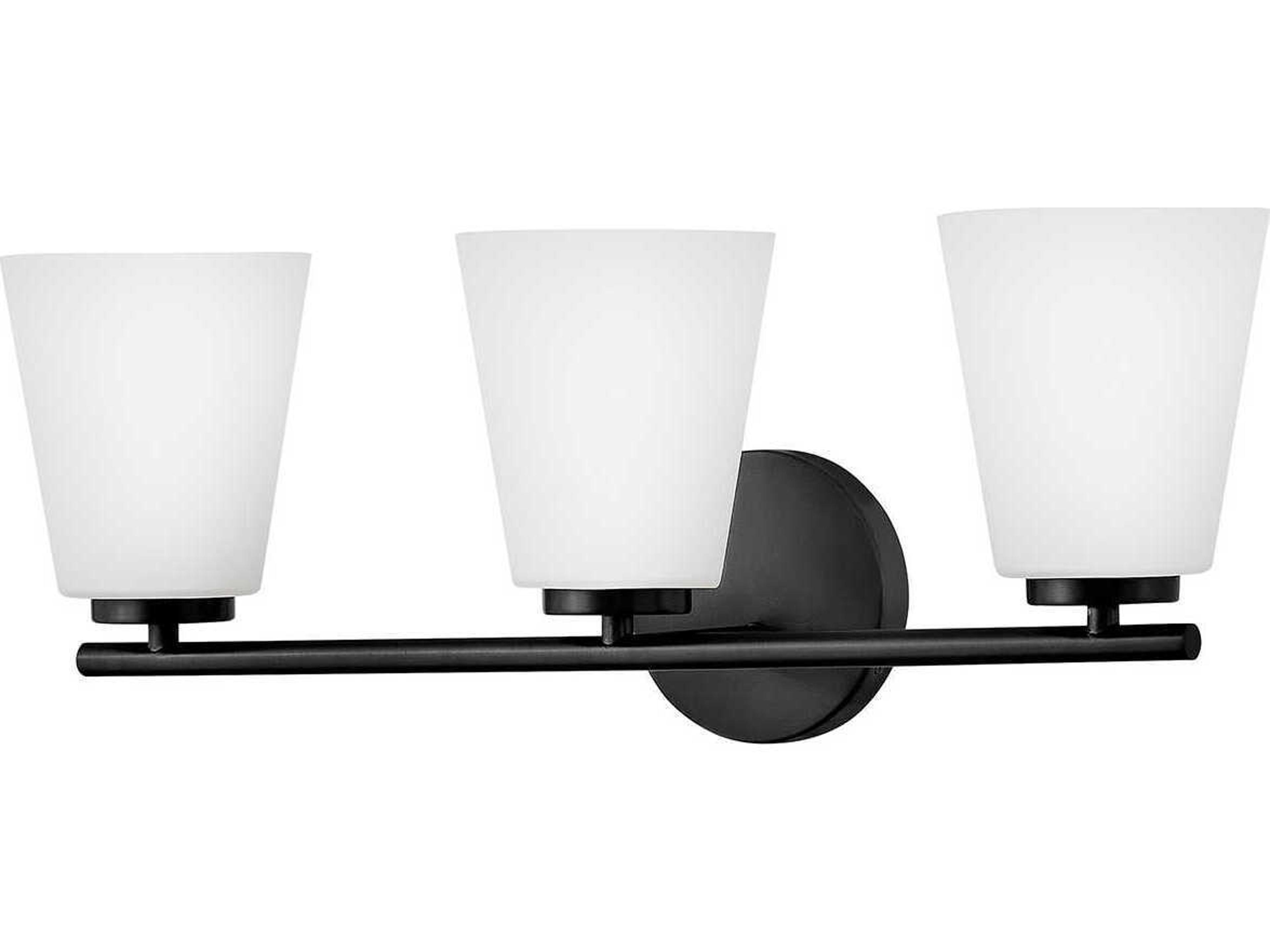 Bri 3-Light Black Vanity Light