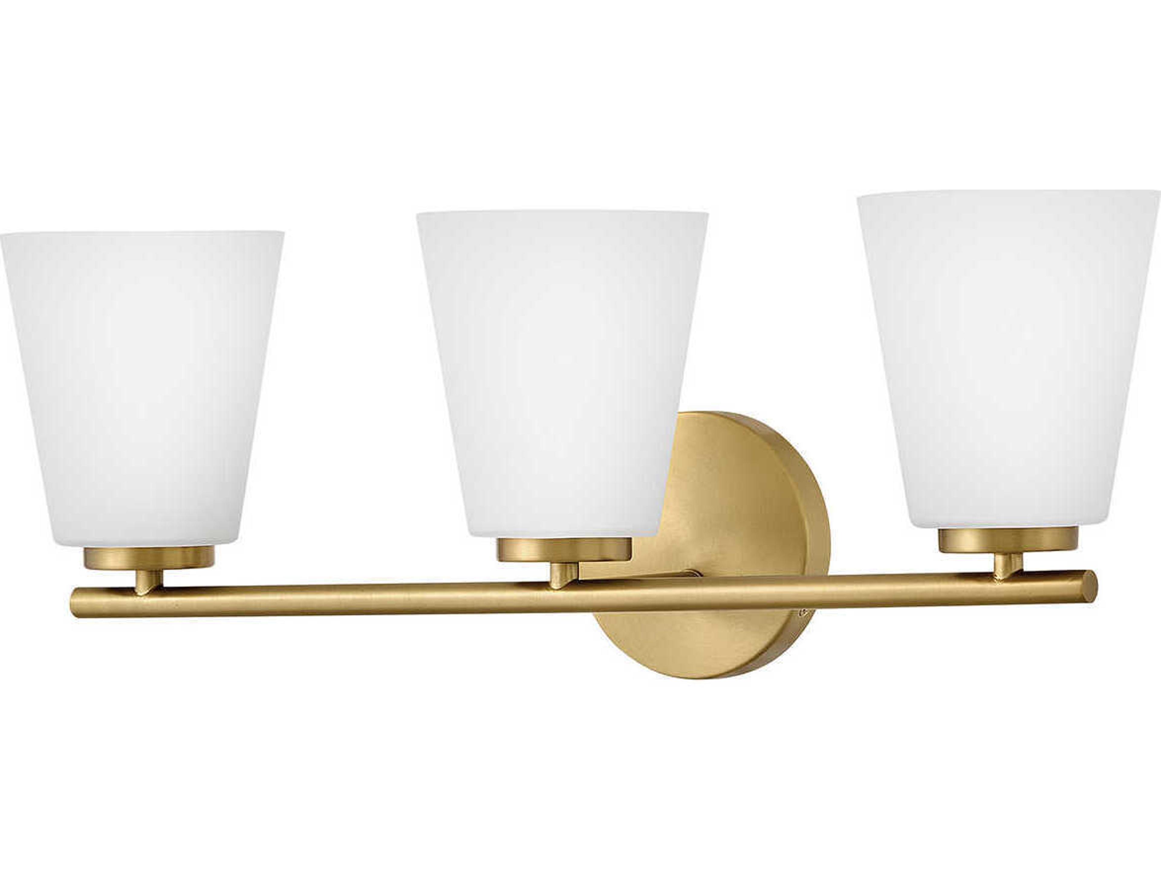 Bri 3-Light Lacquered Brass Vanity Light