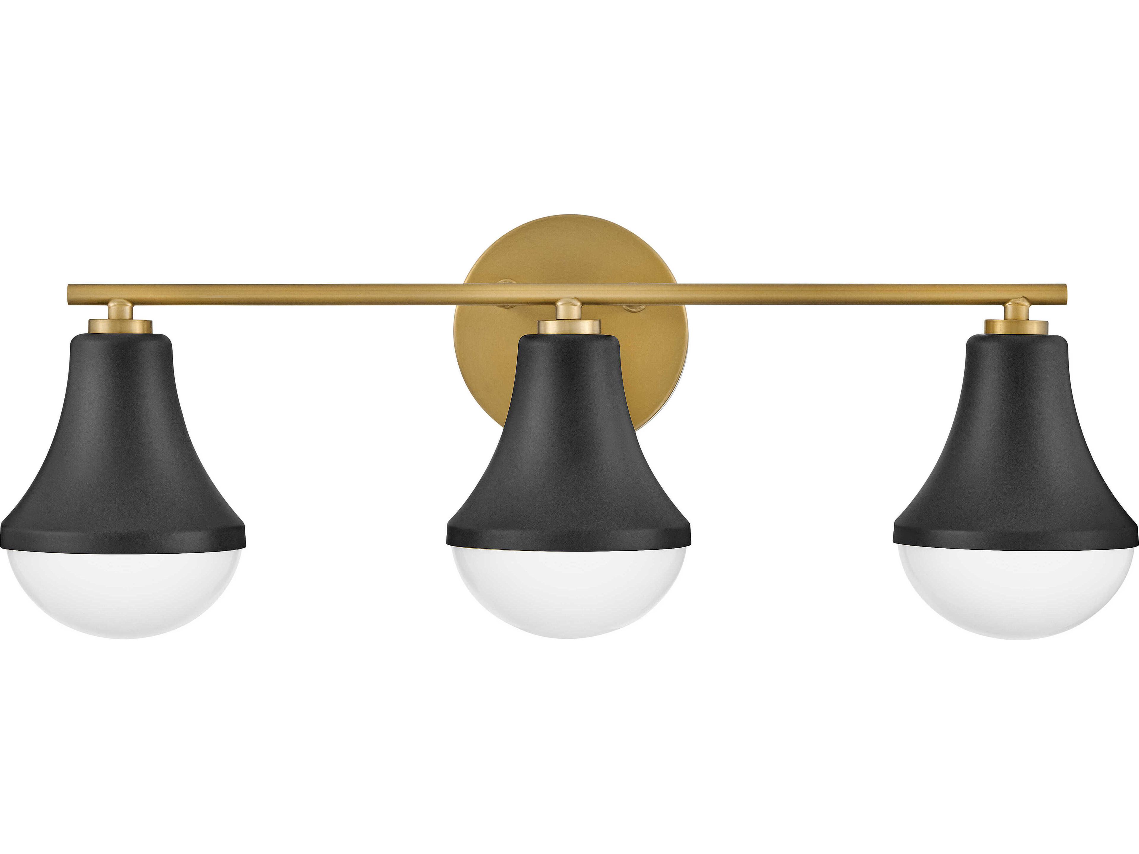 Lark Living Haddie 3-Light Black Lacquered Brass Vanity Light