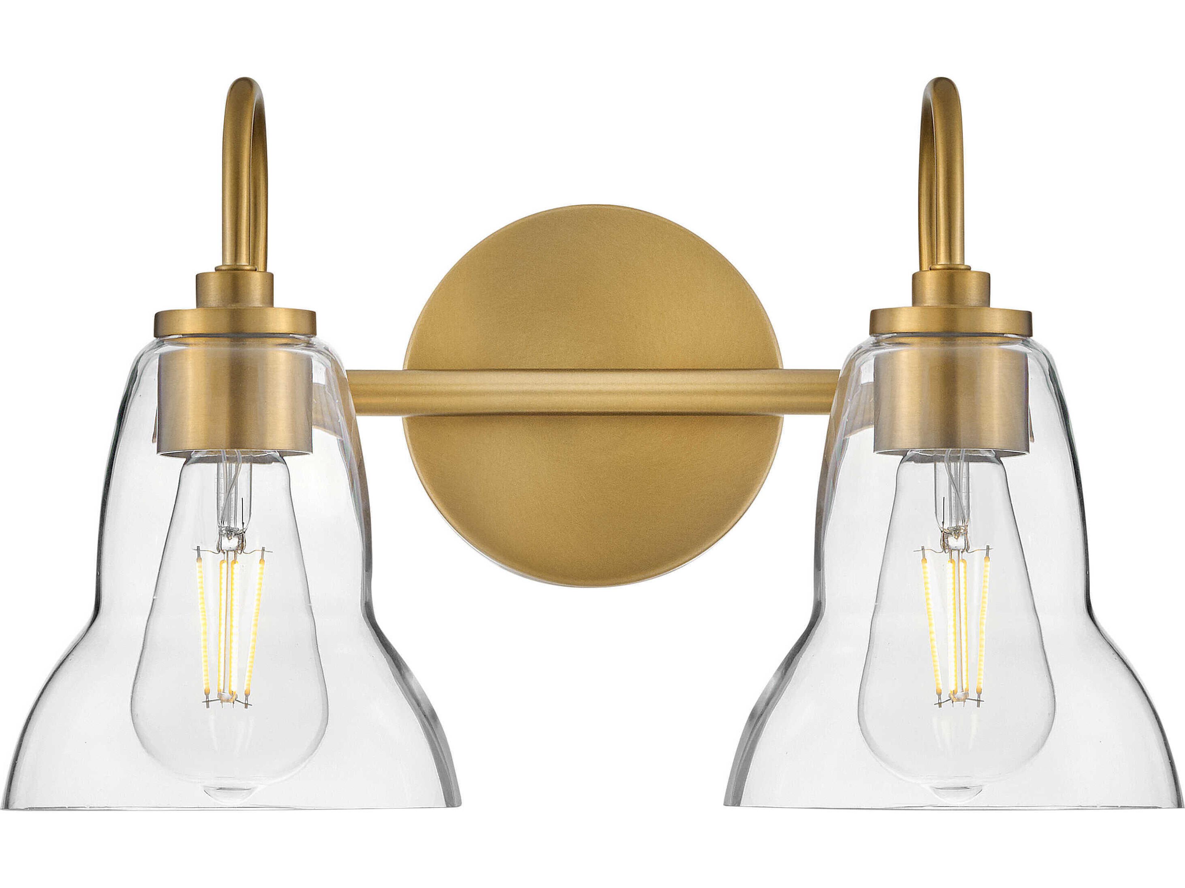 Vera 2-Light Lacquered Brass Vanity Light