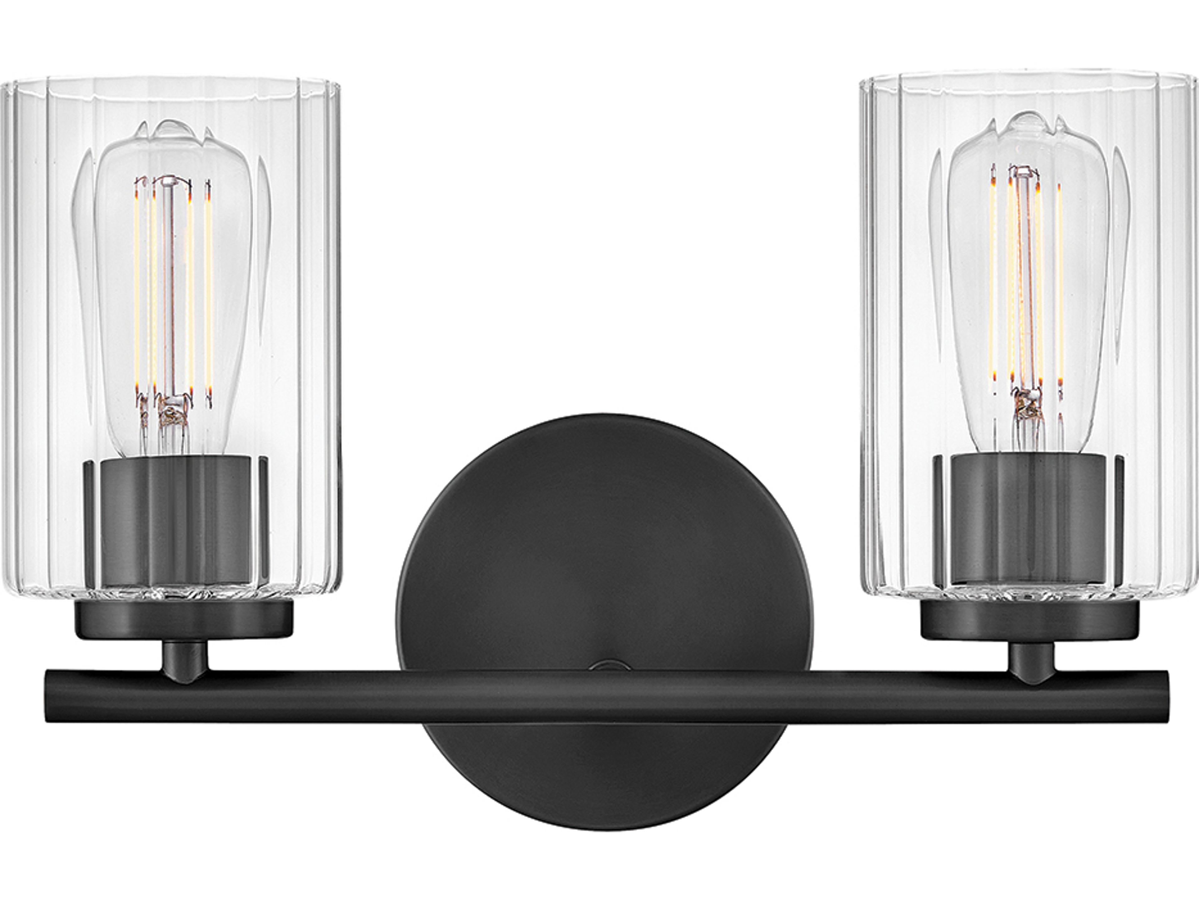Lark Living Leta 2-Light Black Vanity Light