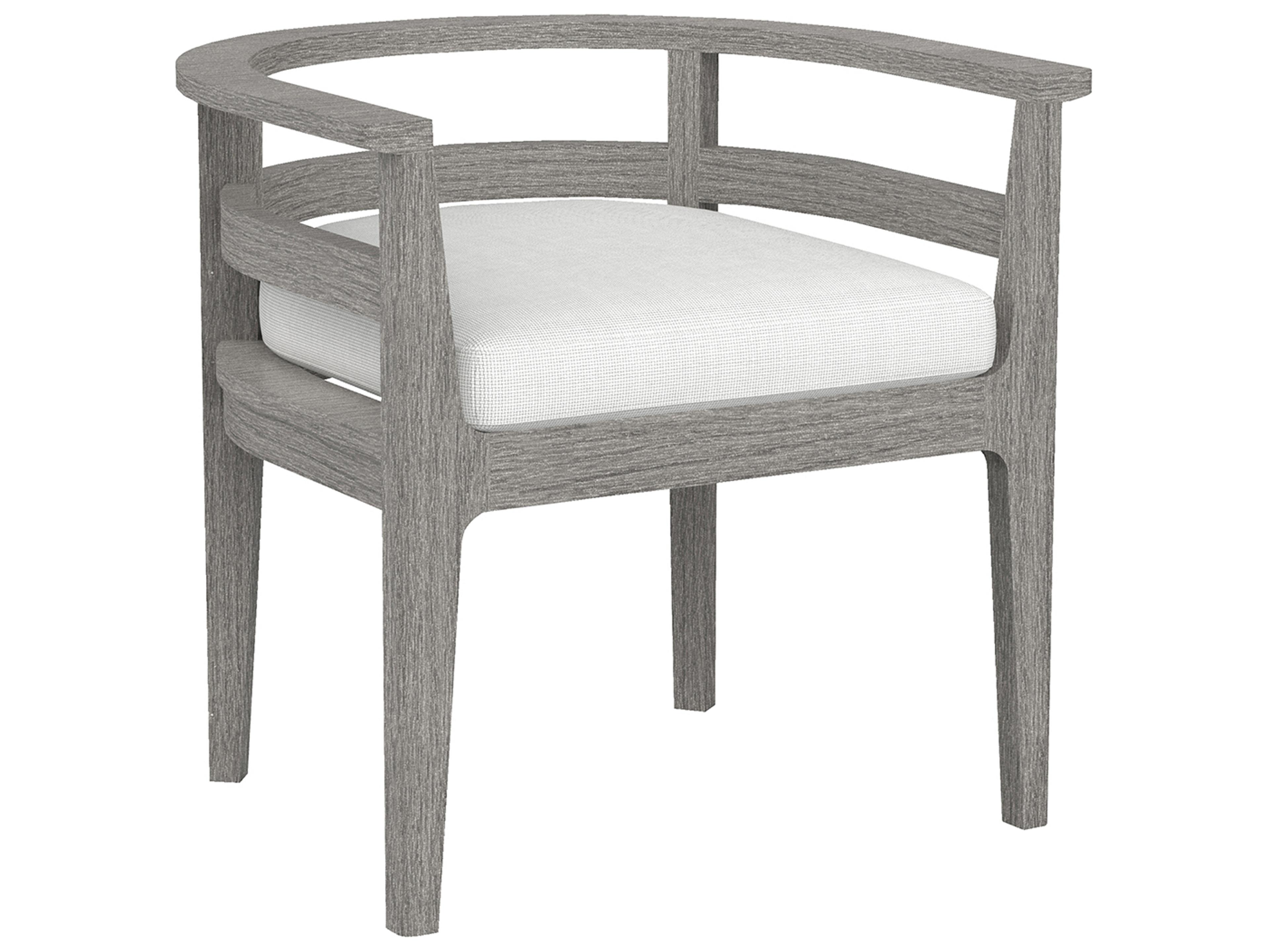 Lane Venture Avila Teak Paloma Grey Outdoor Dining Arm Chair
