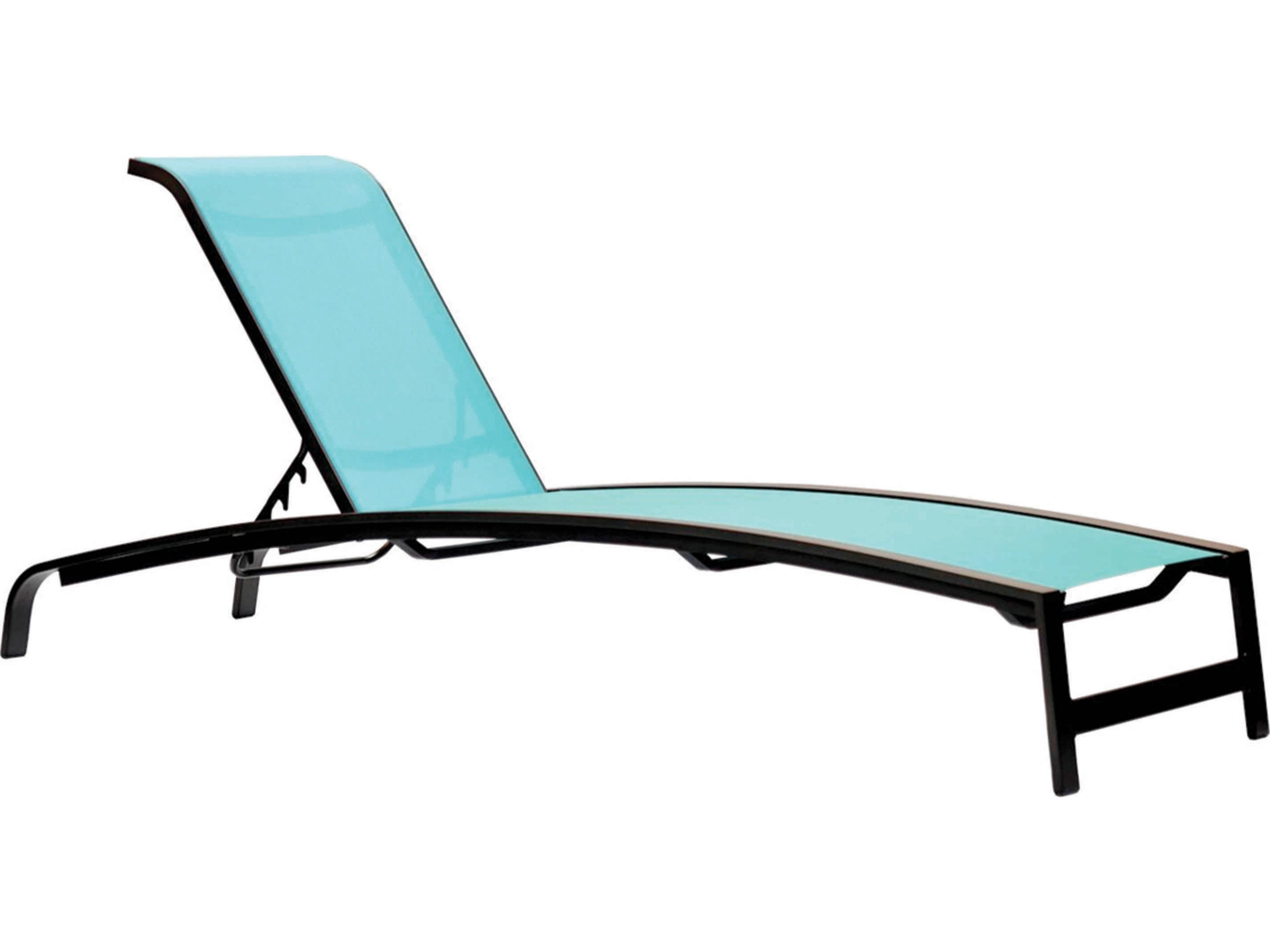 Lane Venture Casptone Sling Aluminum Adjustable Outdoor Chaise Lounge
