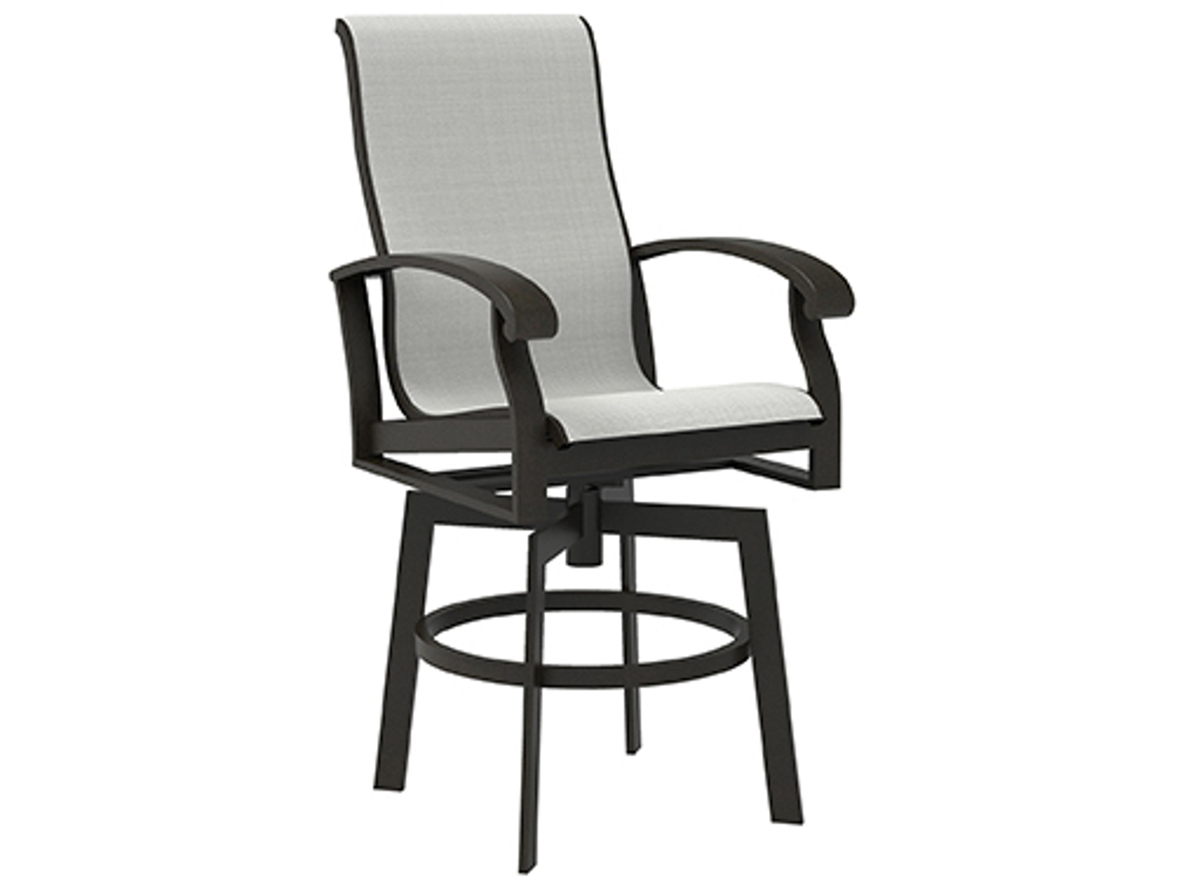Lane Venture Smith Lake Sling Aluminum Swivel Patio Bar Stool