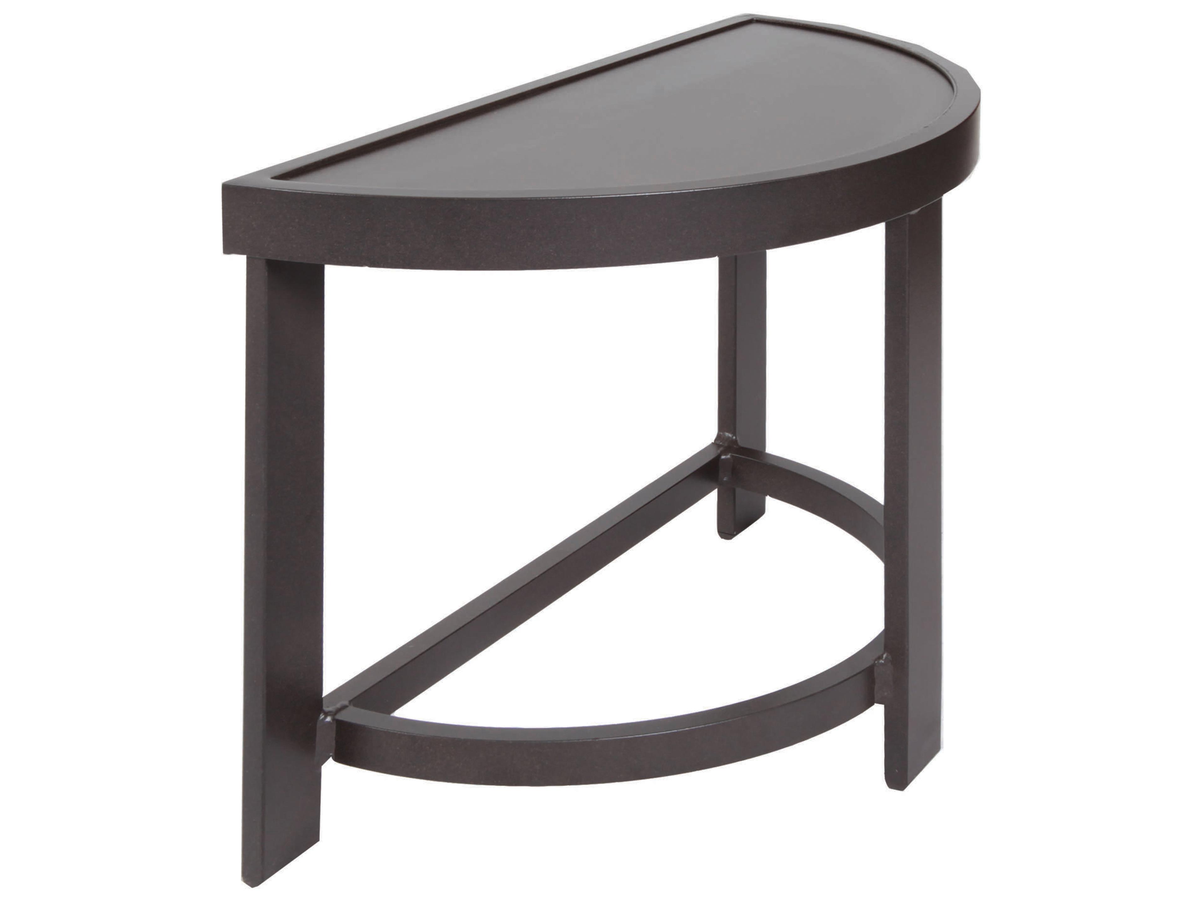Lane Venture Horizon Aluminum Crescent Outdoor Patio End Table