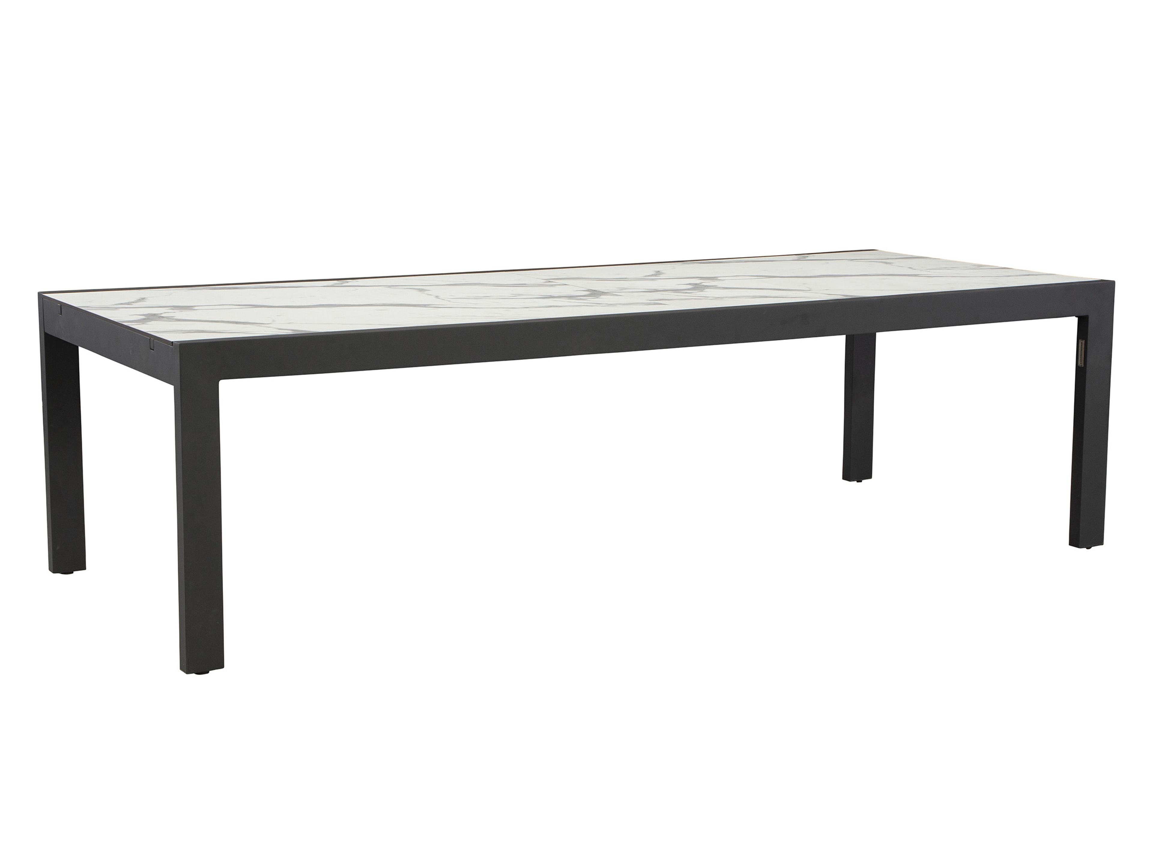 Lane Venture Palisades Aluminum Rectangular Faux Stone Top Extendable Patio Dining Table