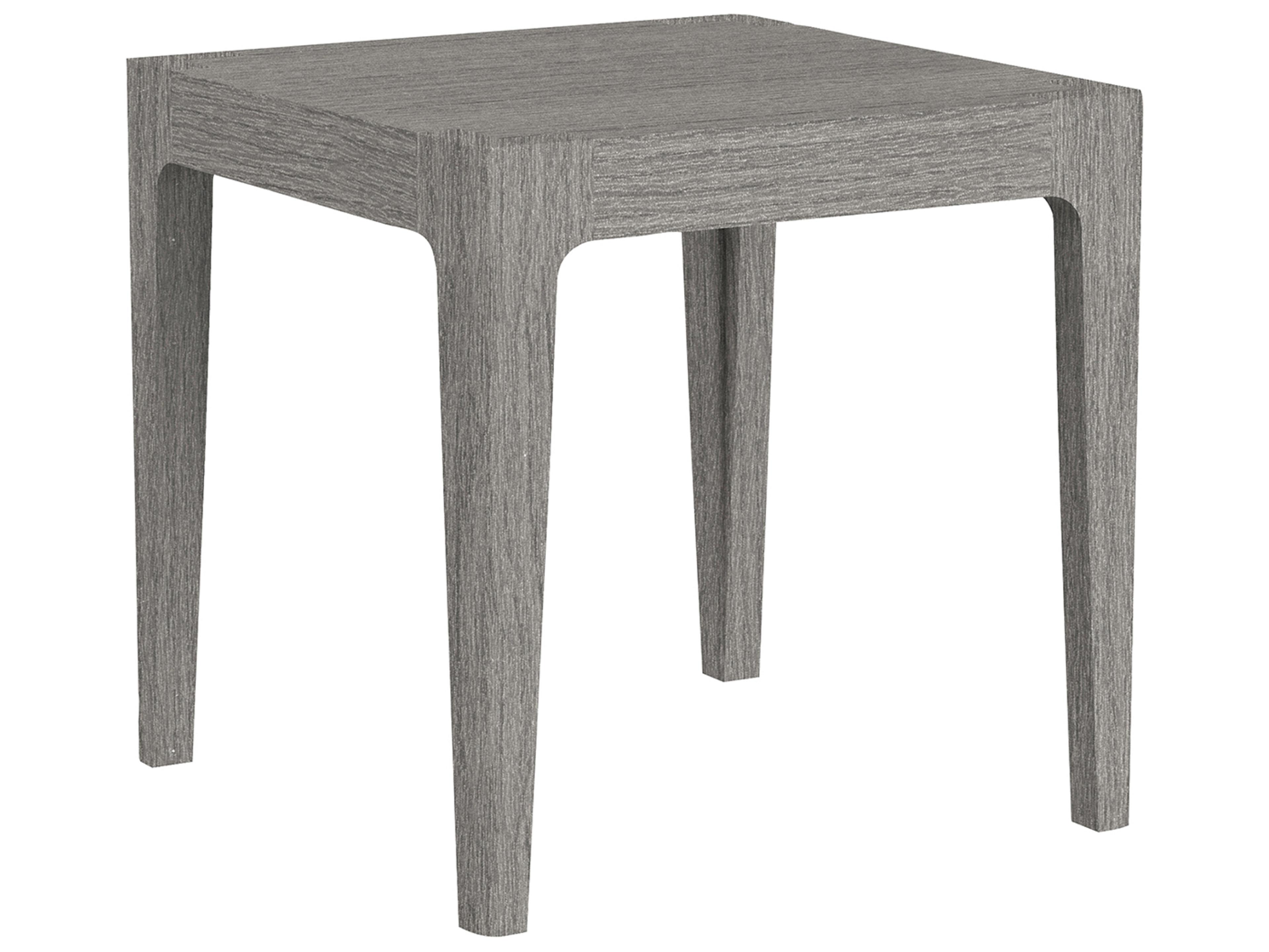 Lane Venture Avila Teak Paloma Grey Square Outdoor Patio End Table