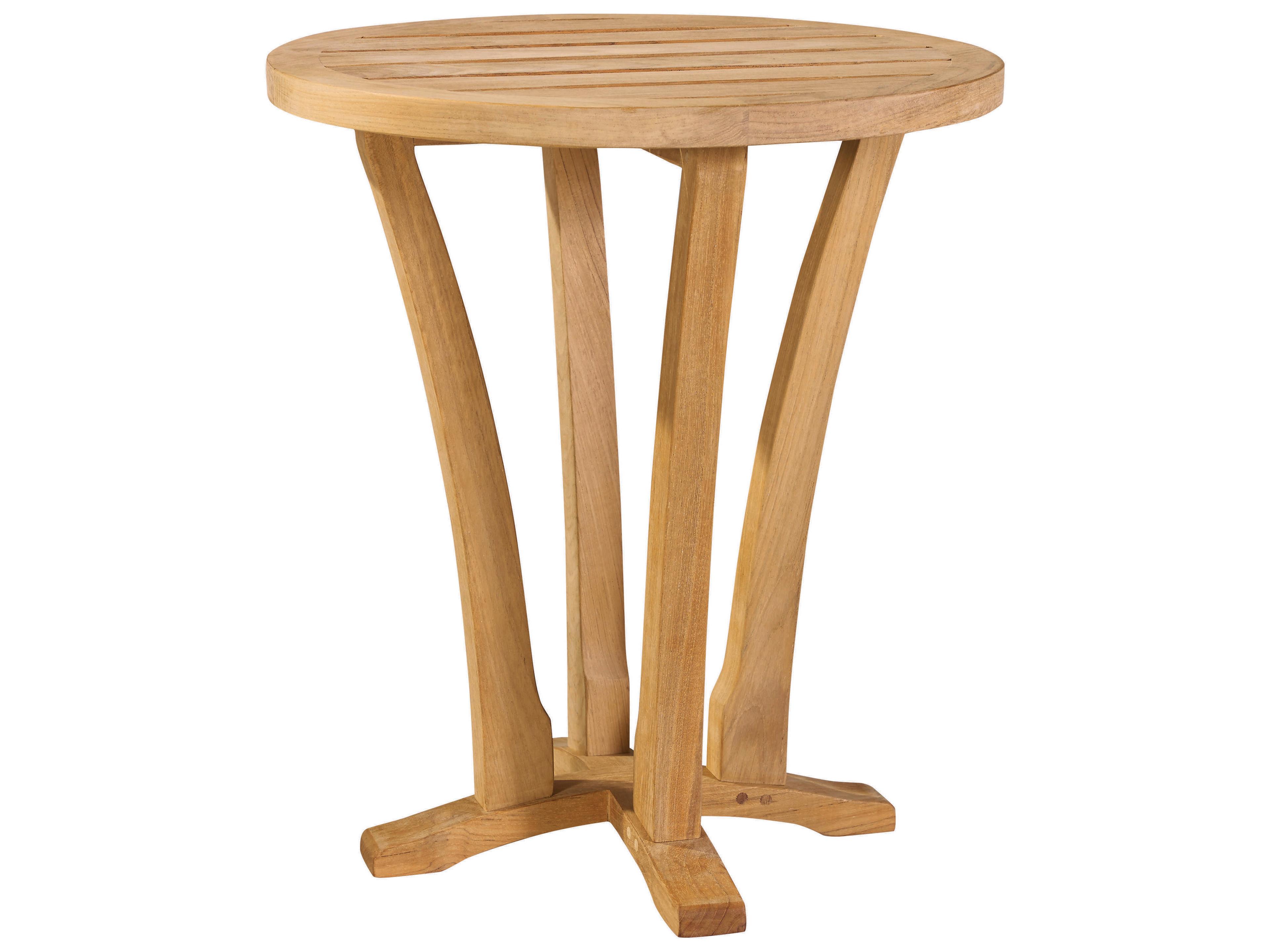 Lane Venture Edgewood Teak Round Accent Table
