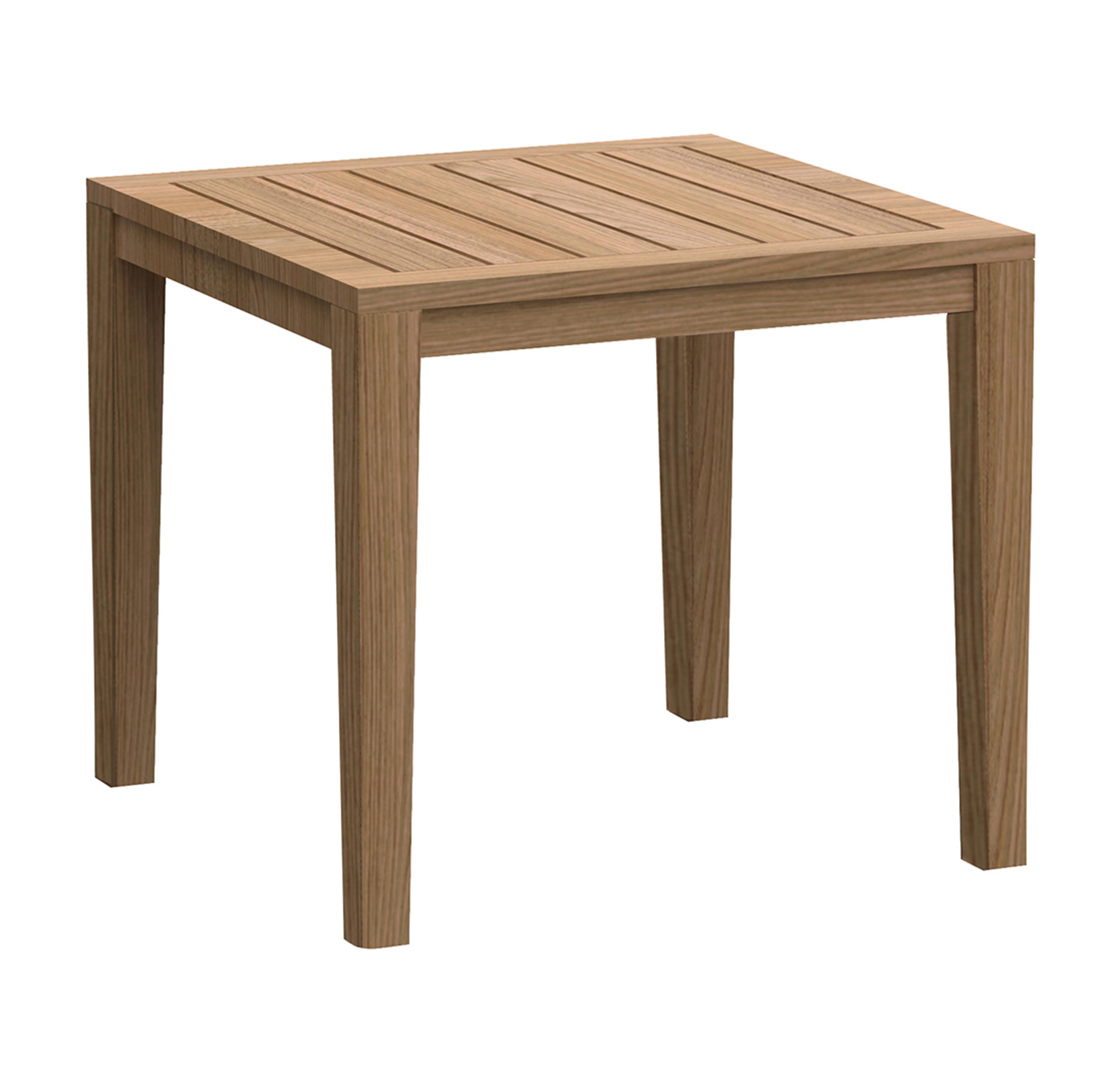 La Jolla Teak Natural Square Outdoor End Table