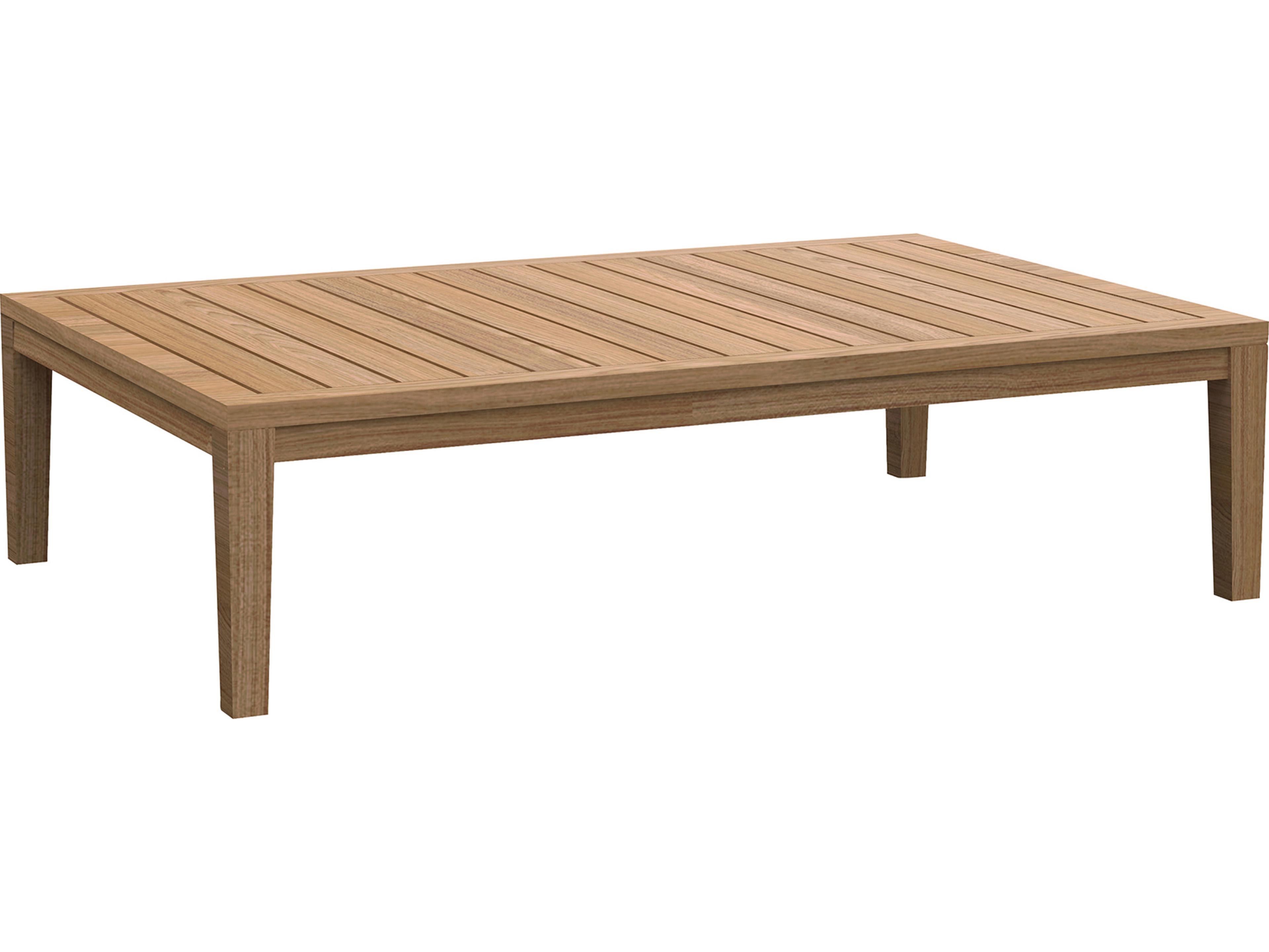 Lane Venture La Jolla Teak Natural Rectangular Outdoor Patio Coffee Table