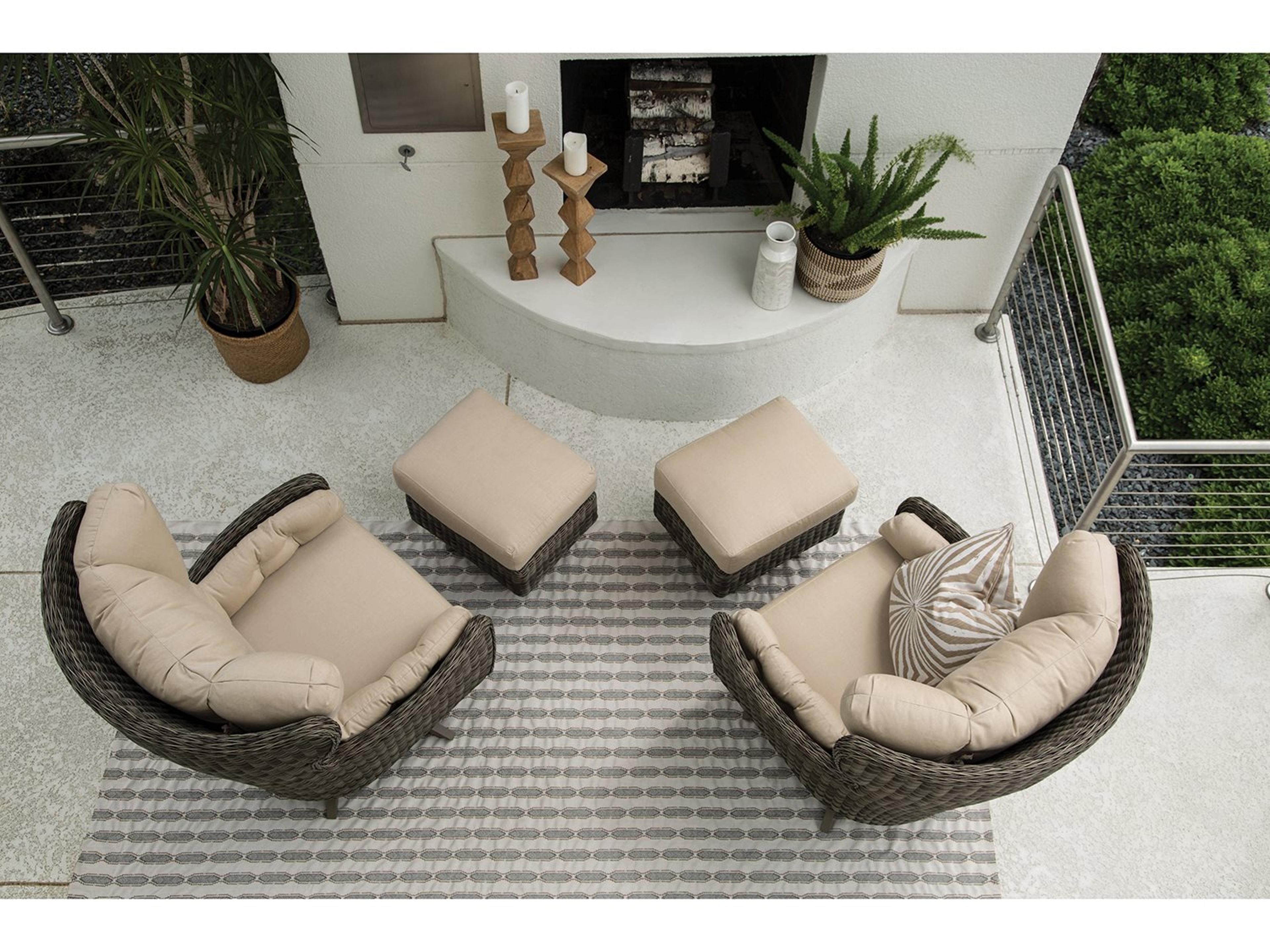 Lane Venture Cocoon Wicker Outdoor Patio Lounge Set