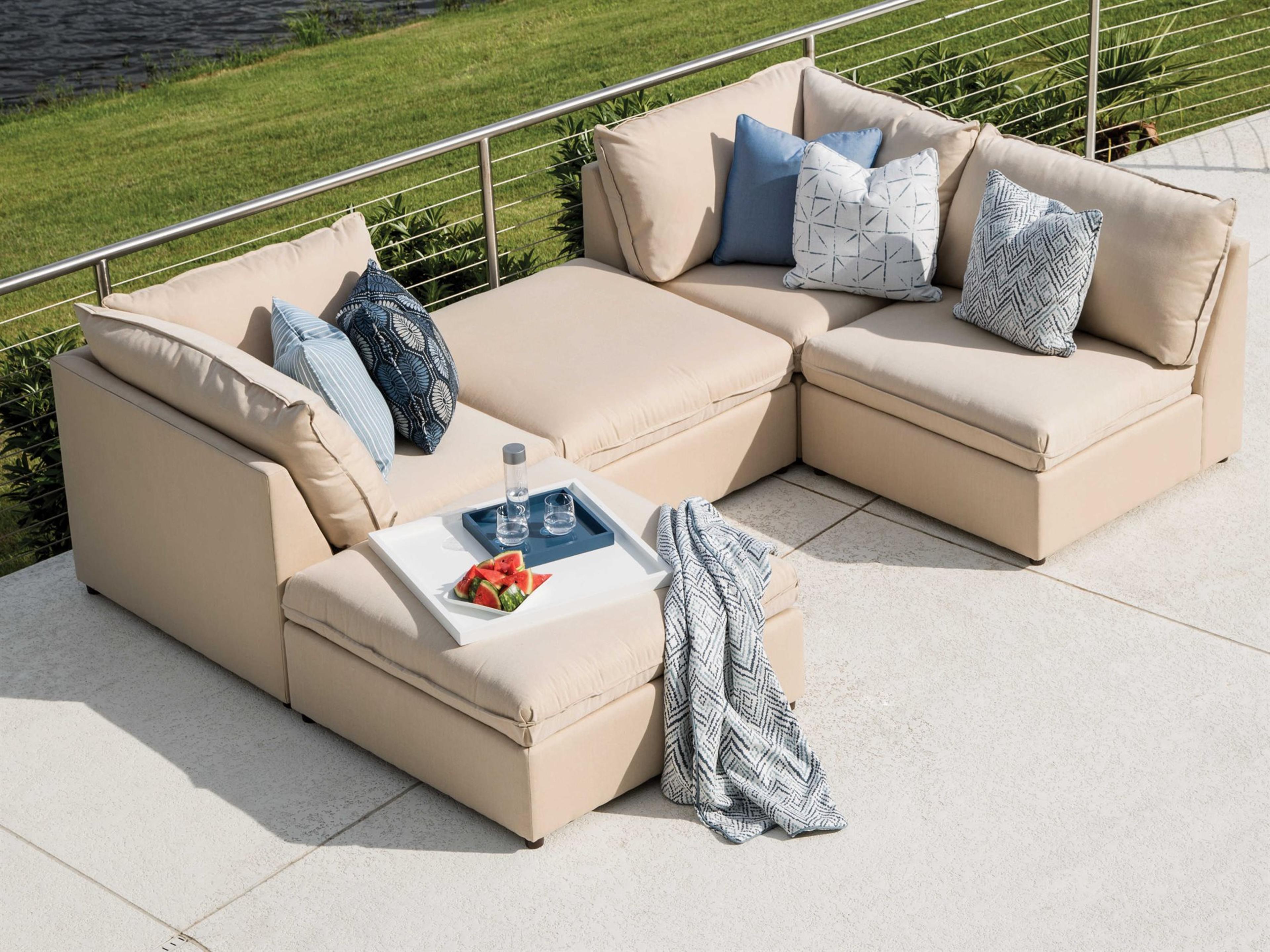 Lane Venture Colson Fabric Sectional Outdoor Patio Lounge Set
