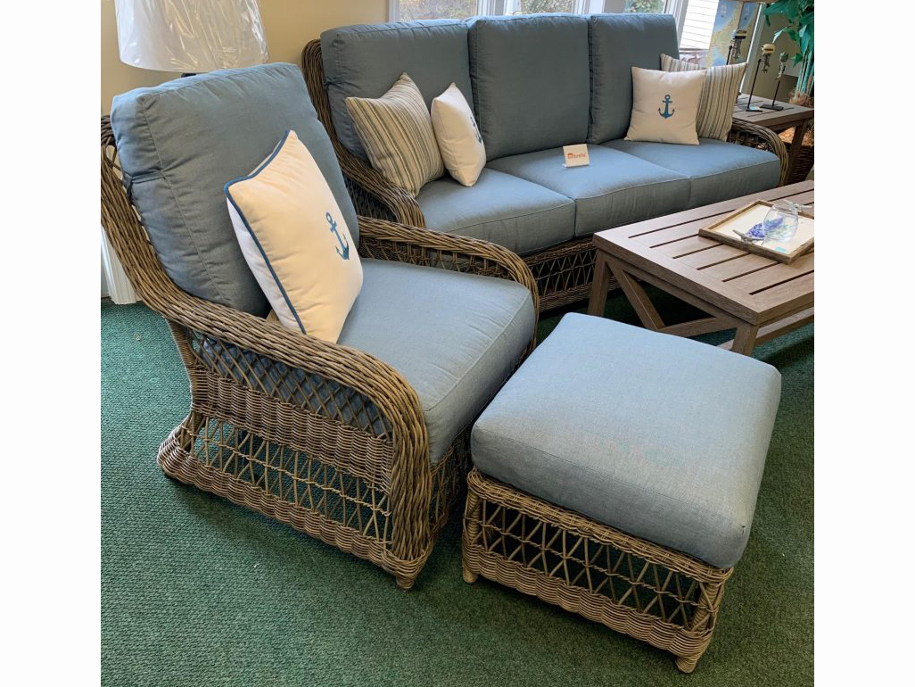 Lane Venture Mystic Harbor Wicker Cushion Outdoor Patio Lounge Set