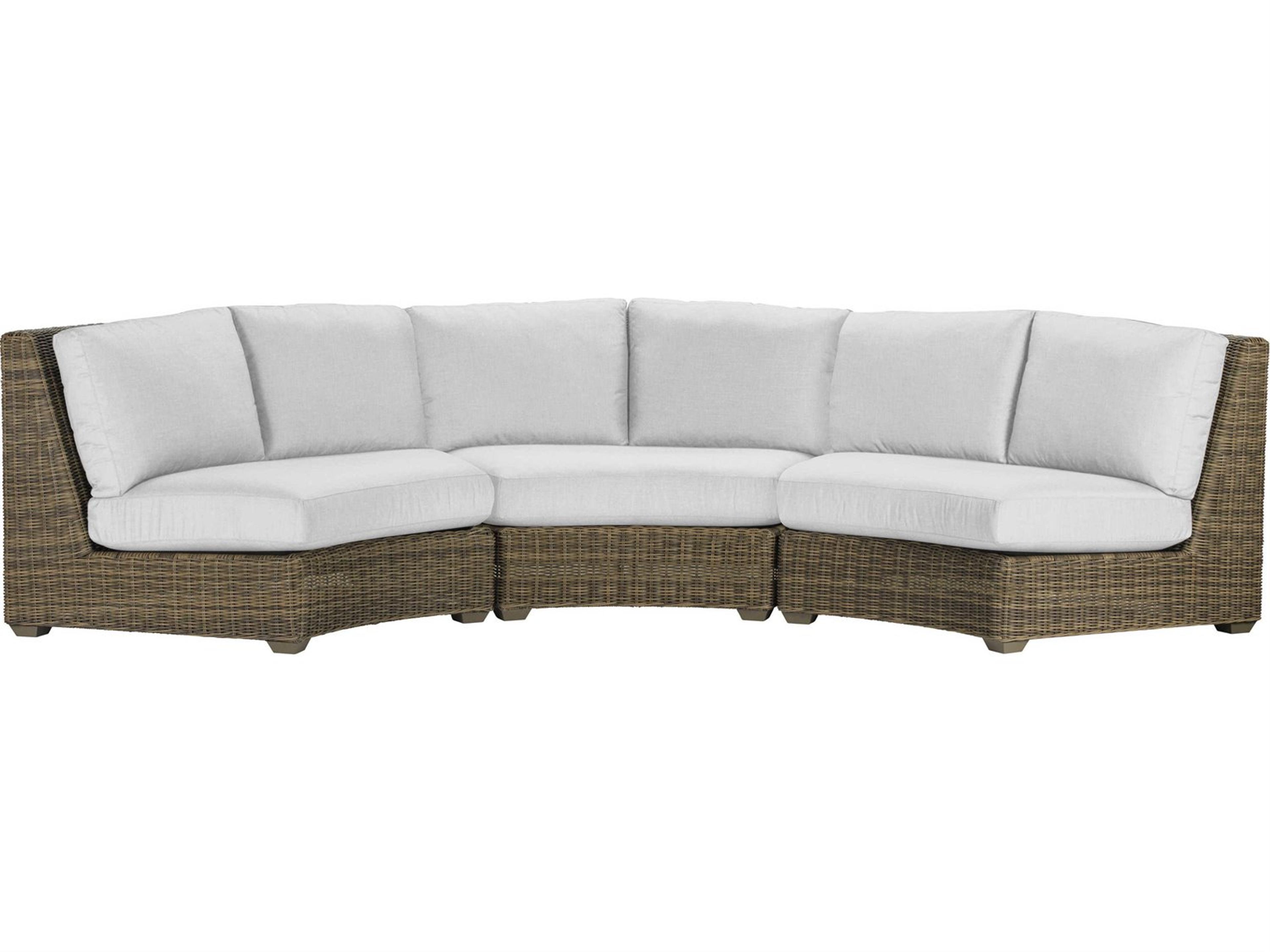Lane Venture Oasis Wicker Curved Sectional Patio Lounge Set