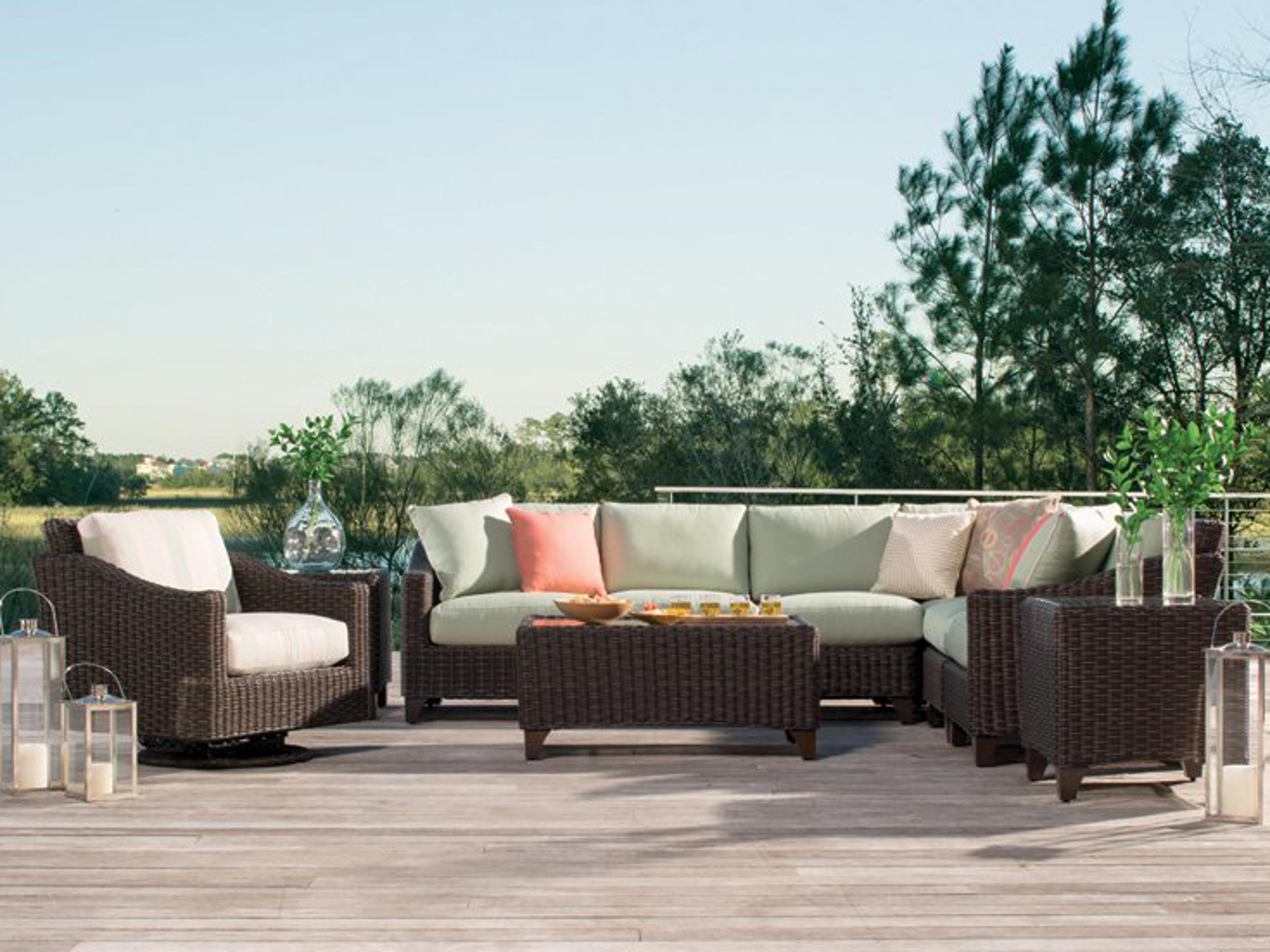 Lane Venture Requisite Wicker Sectional Outdoor Patio Lounge Set