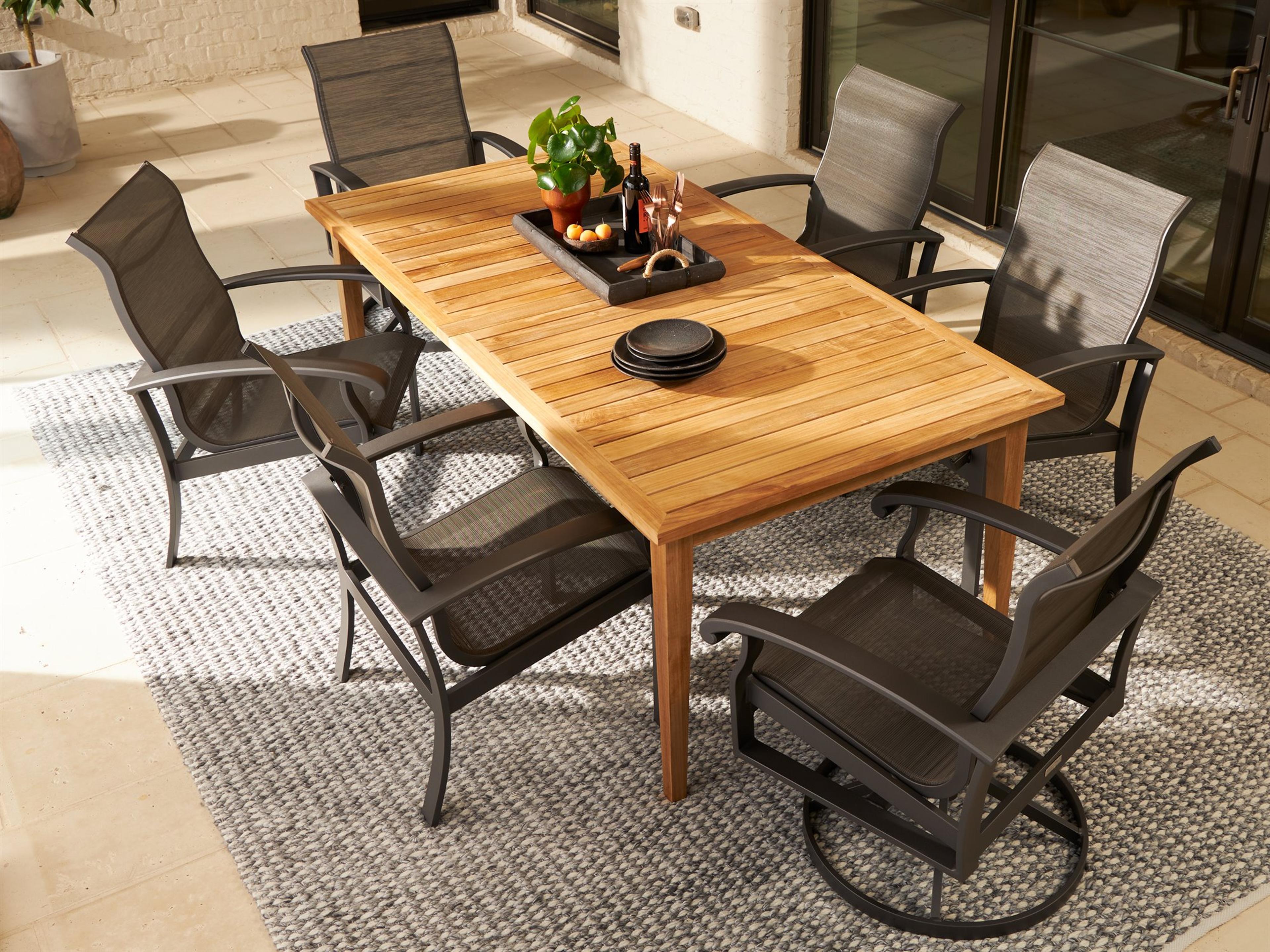 Lane Venture Smith Lake Sling Aluminum Patio Dining Set