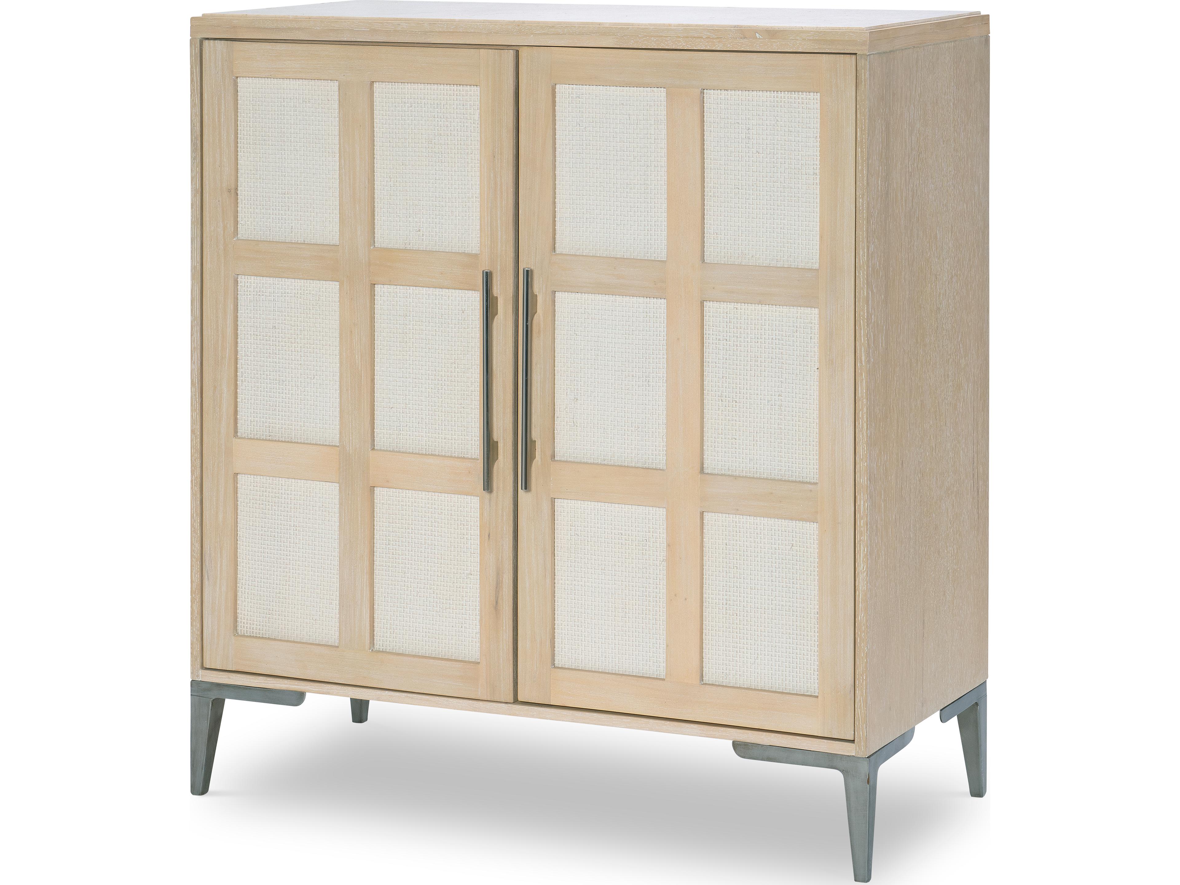 Legacy Classic Biscayne Brown Hardwood Malabar W alabaster Fronts Bar Cabinet