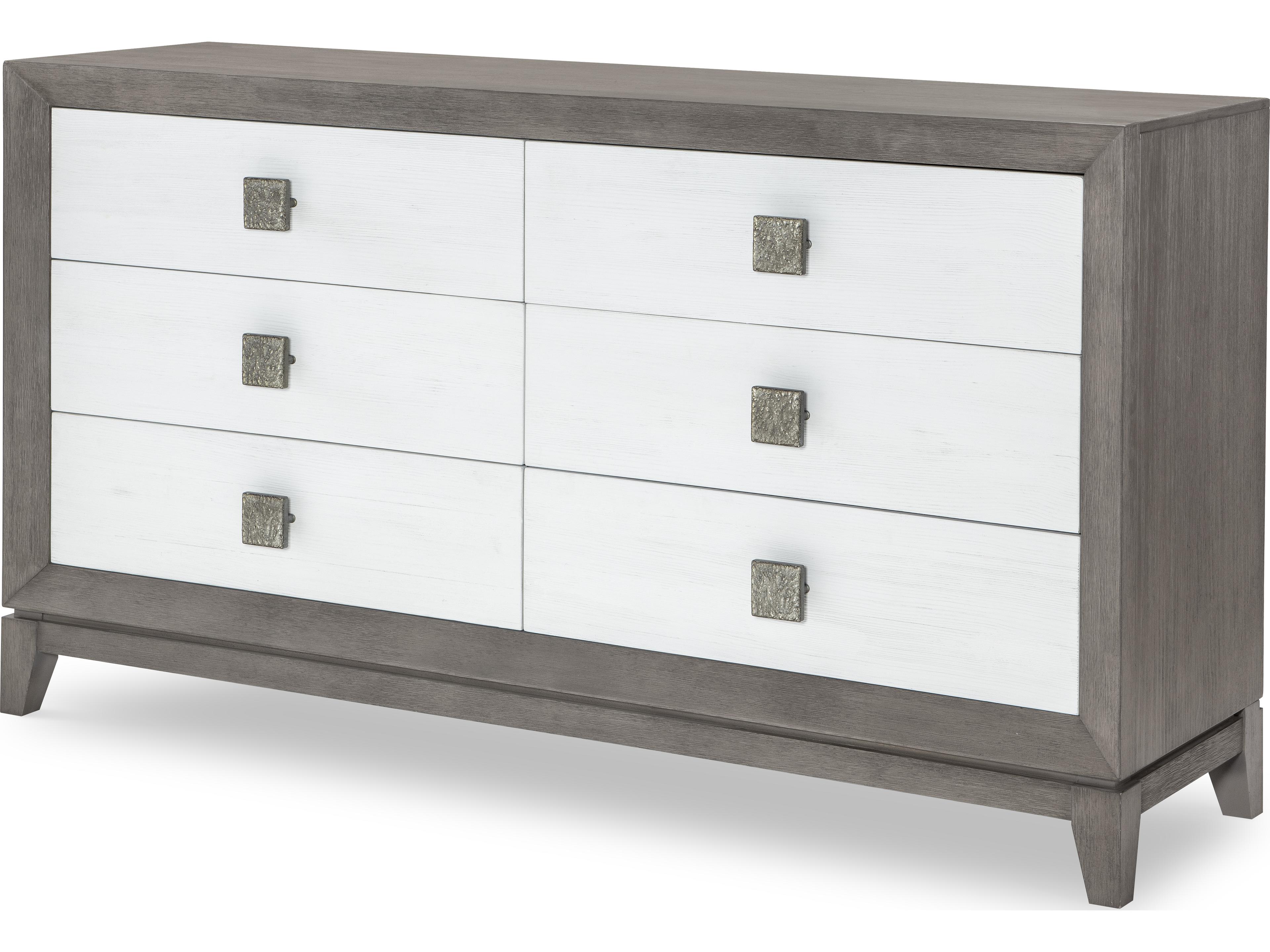 Legacy Classic Terra Luna 6-Drawers Gray Pine Wood Double Dresser