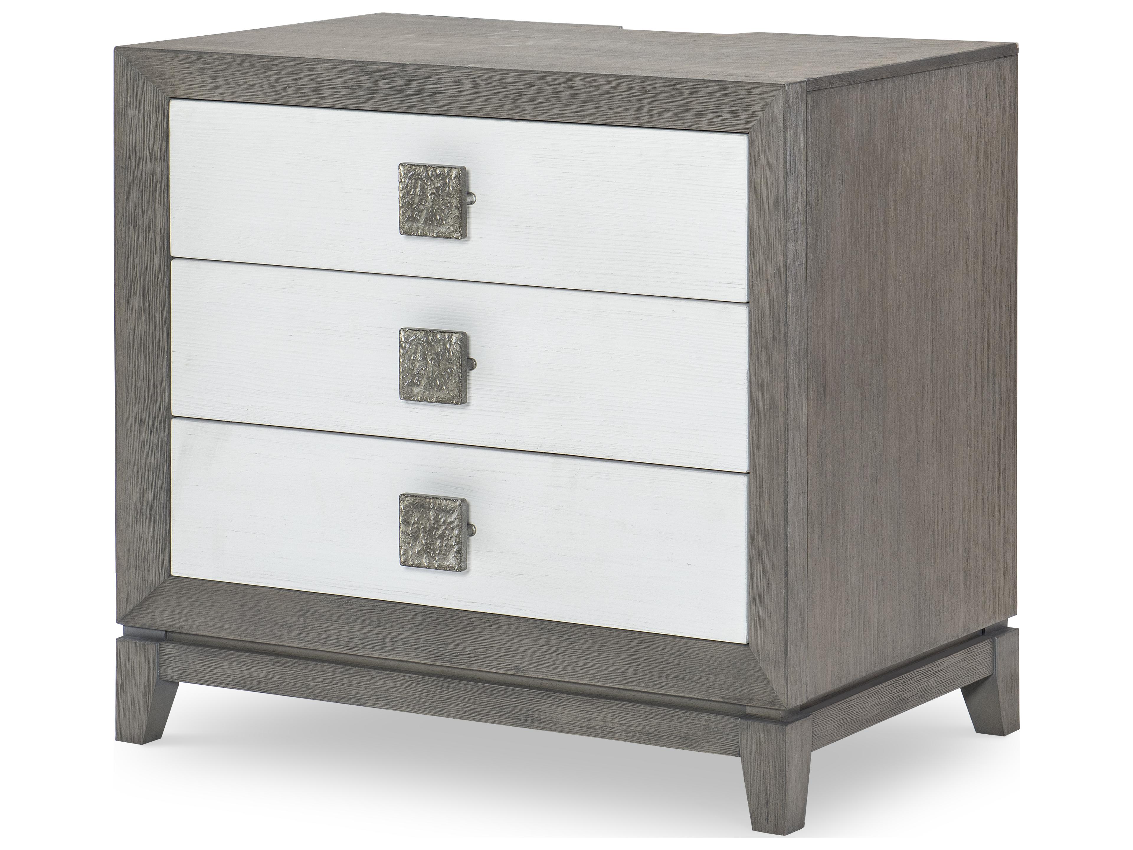 Legacy Classic Terra Luna 3-Drawers Gray Pine Wood Nightstand