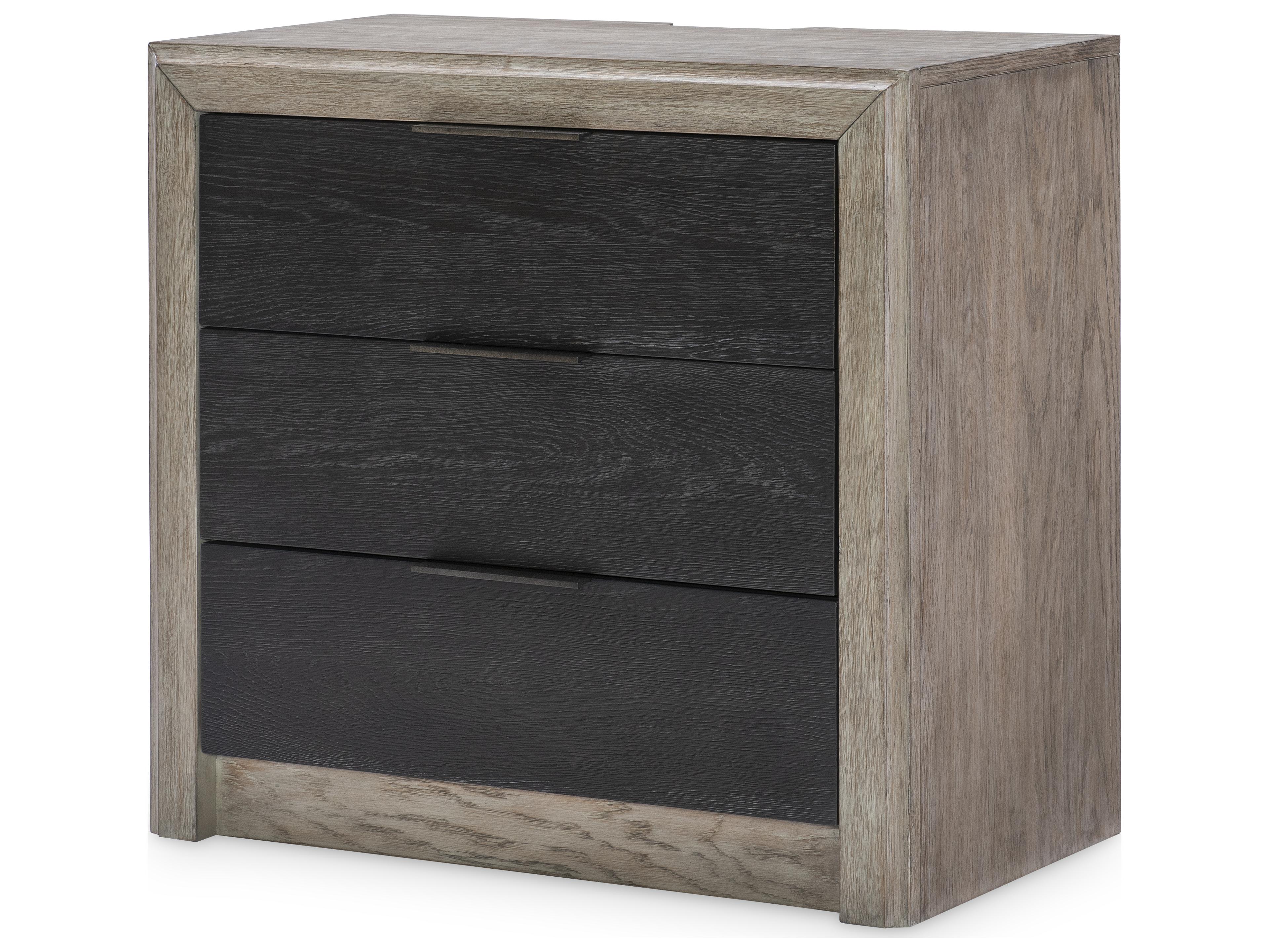 Legacy Classic Halifax 3-Drawers Black Hardwood Nightstand