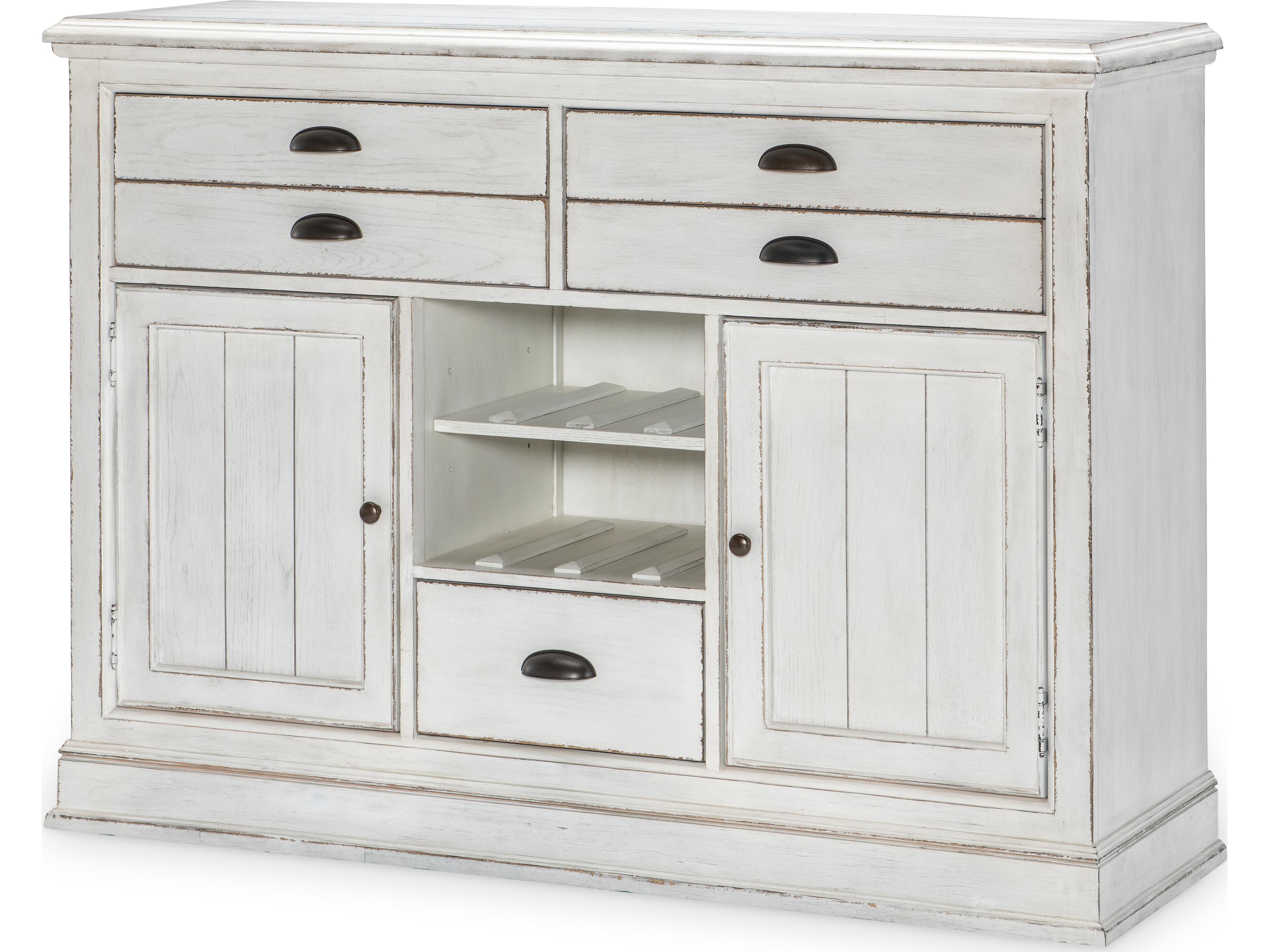 Legacy Classic Cottage Park 58" Hardwood Aged White Sideboard