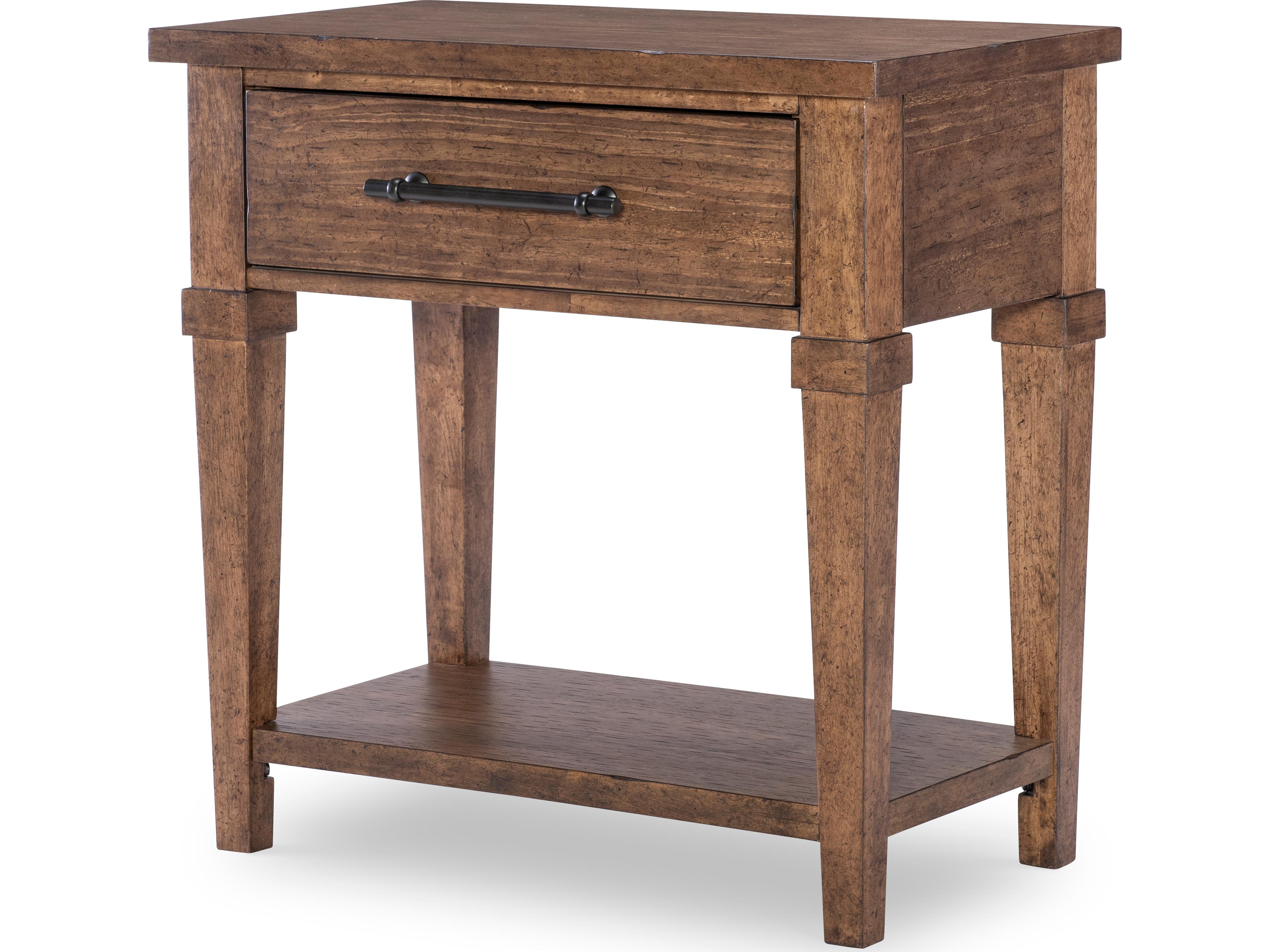 Legacy Classic Artisan's Place 1-Drawer Brown Pine Wood Nightstand