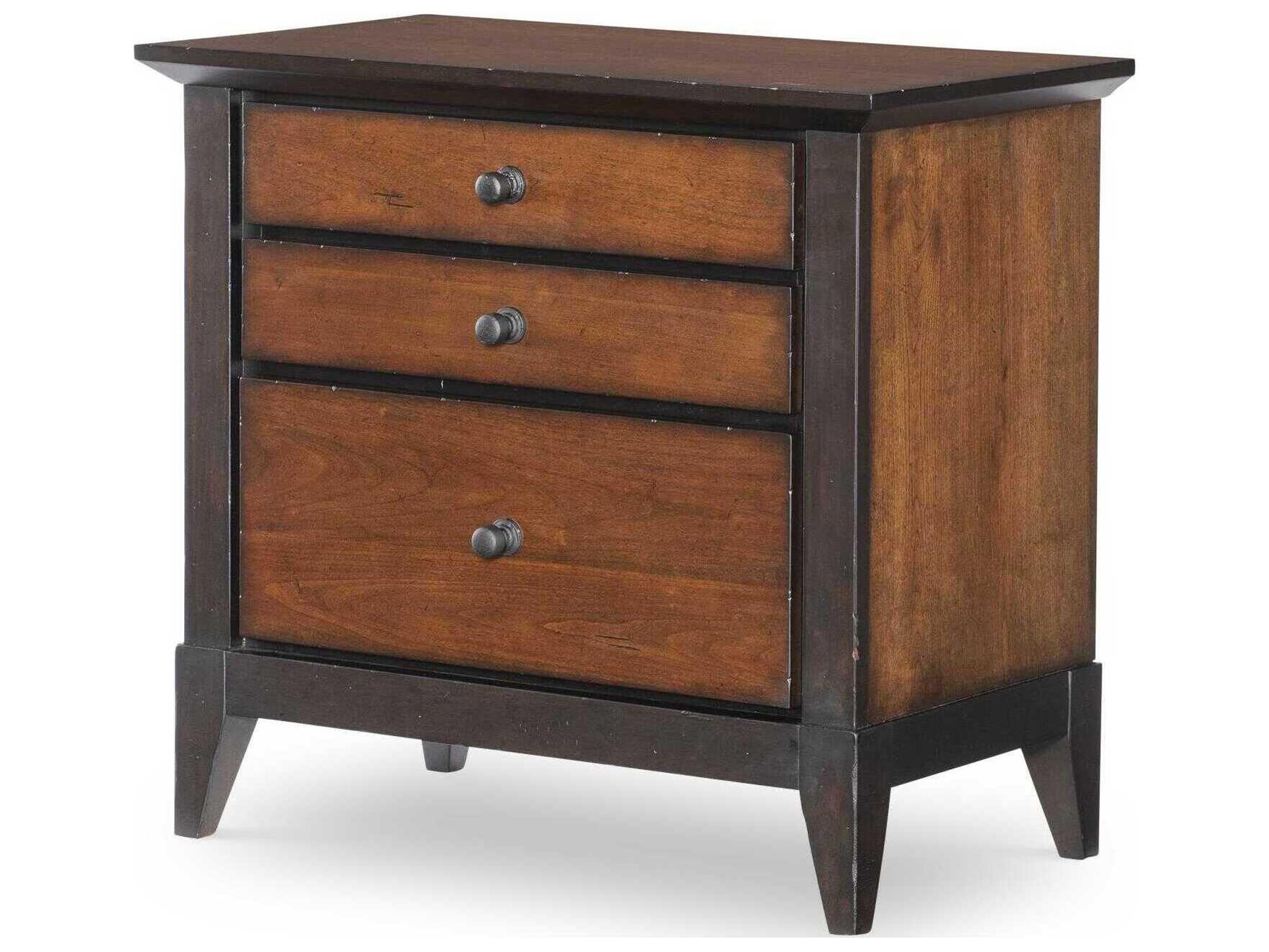 Legacy Classic Fenmore 3-Drawers Brown Poplar Wood Nightstand