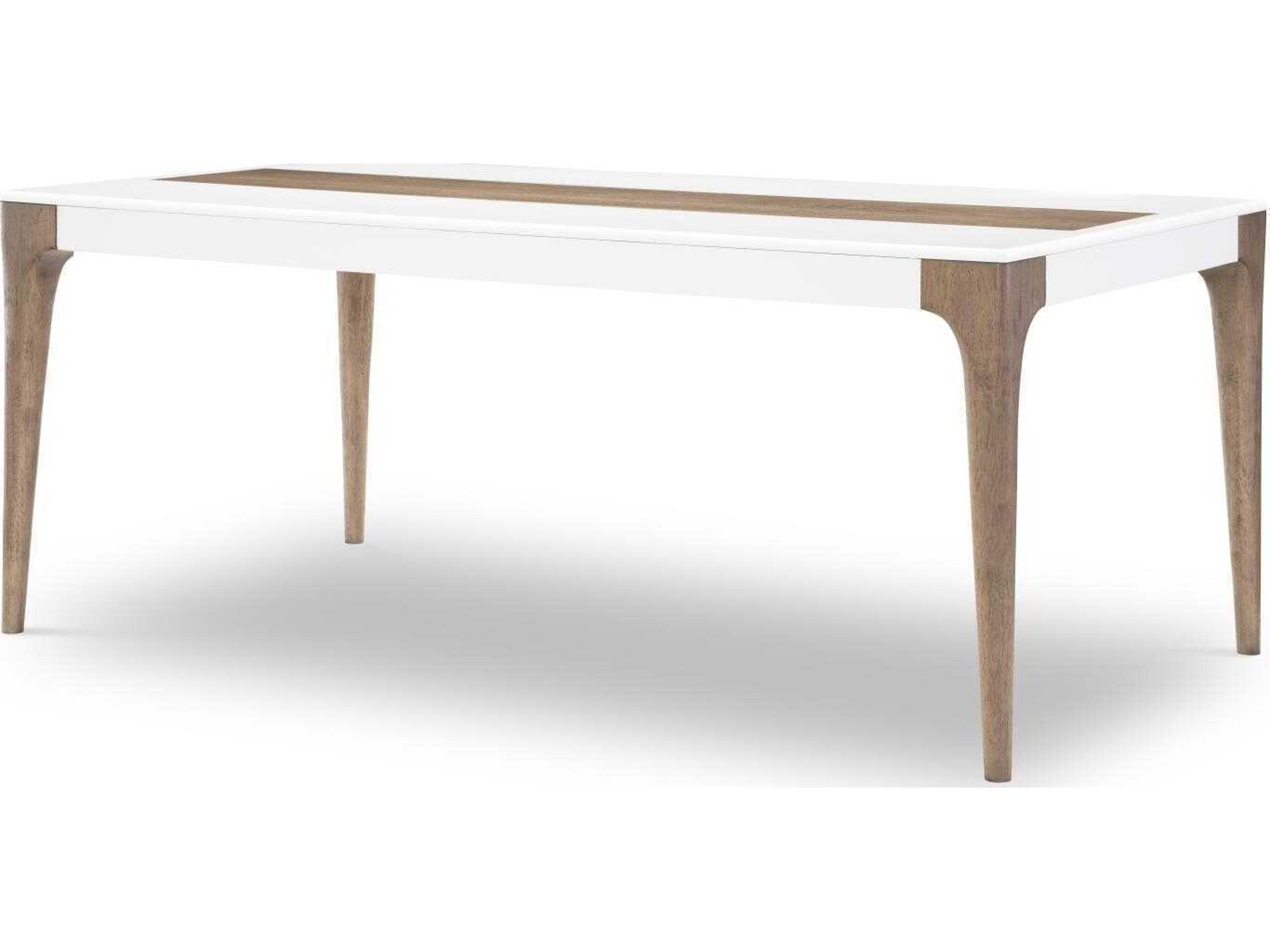 Legacy Classic Melrose Rectangular Wood Cloud White And Desert Oak Dining Table