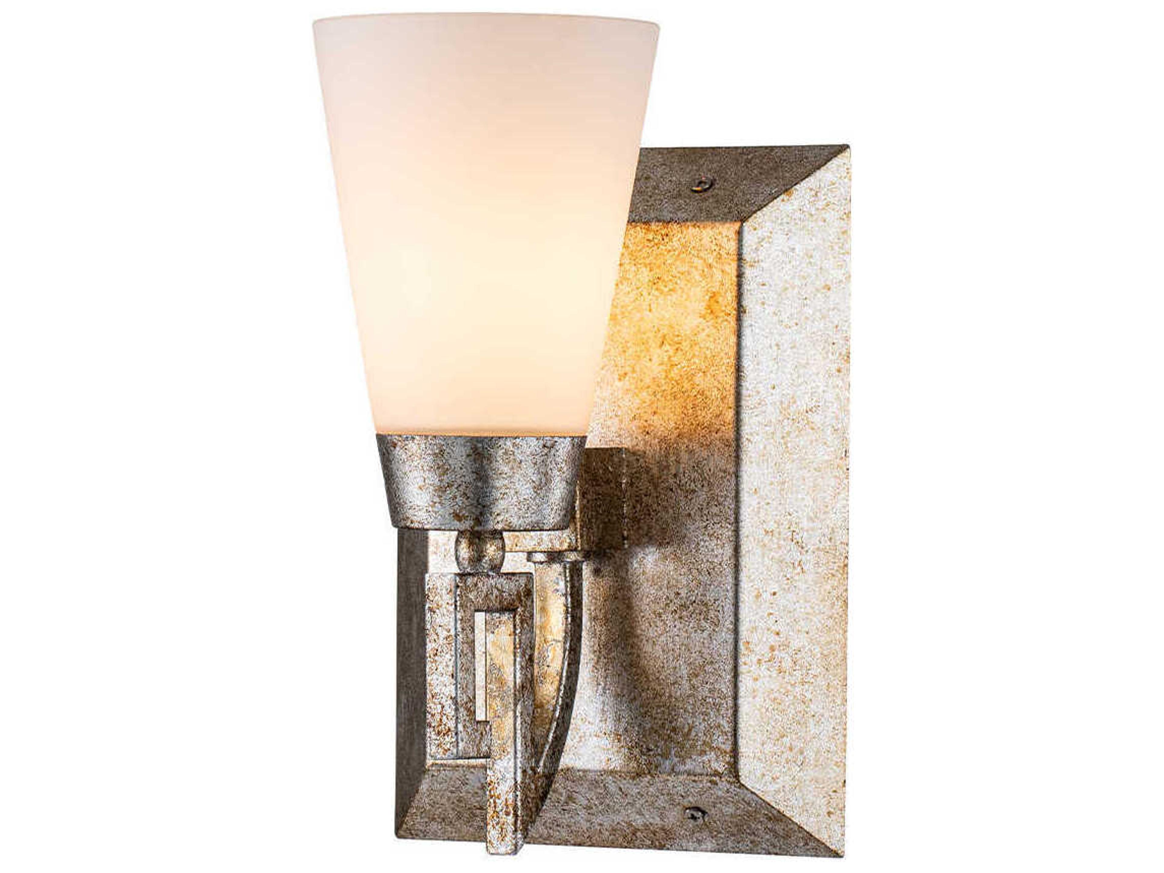 Lucas McKearn Lemuria 1-Light Silver Leaf Glass Wall Sconce