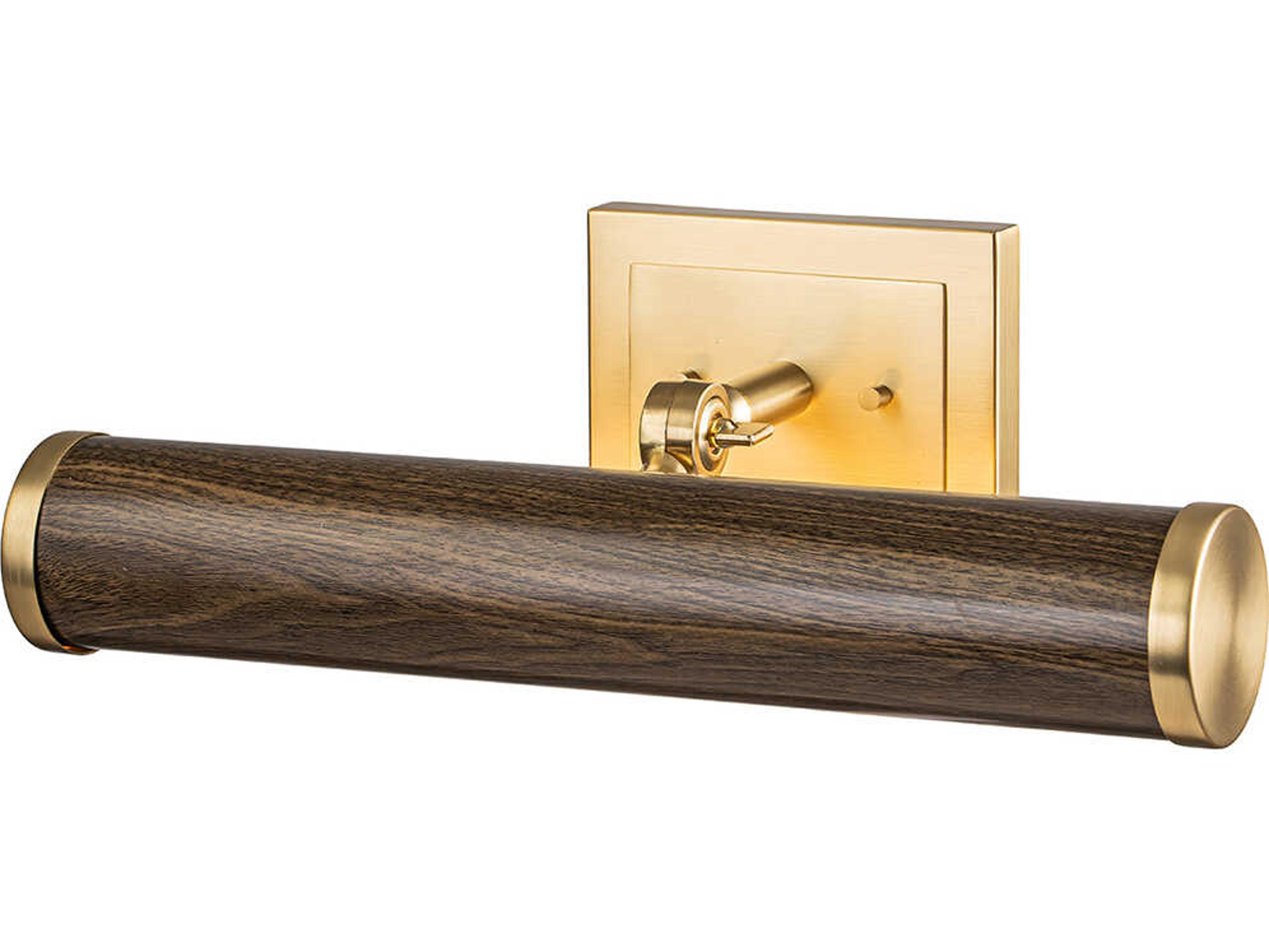 Lucas McKearn Coates Dark Wood Brushed Brass Picture Light