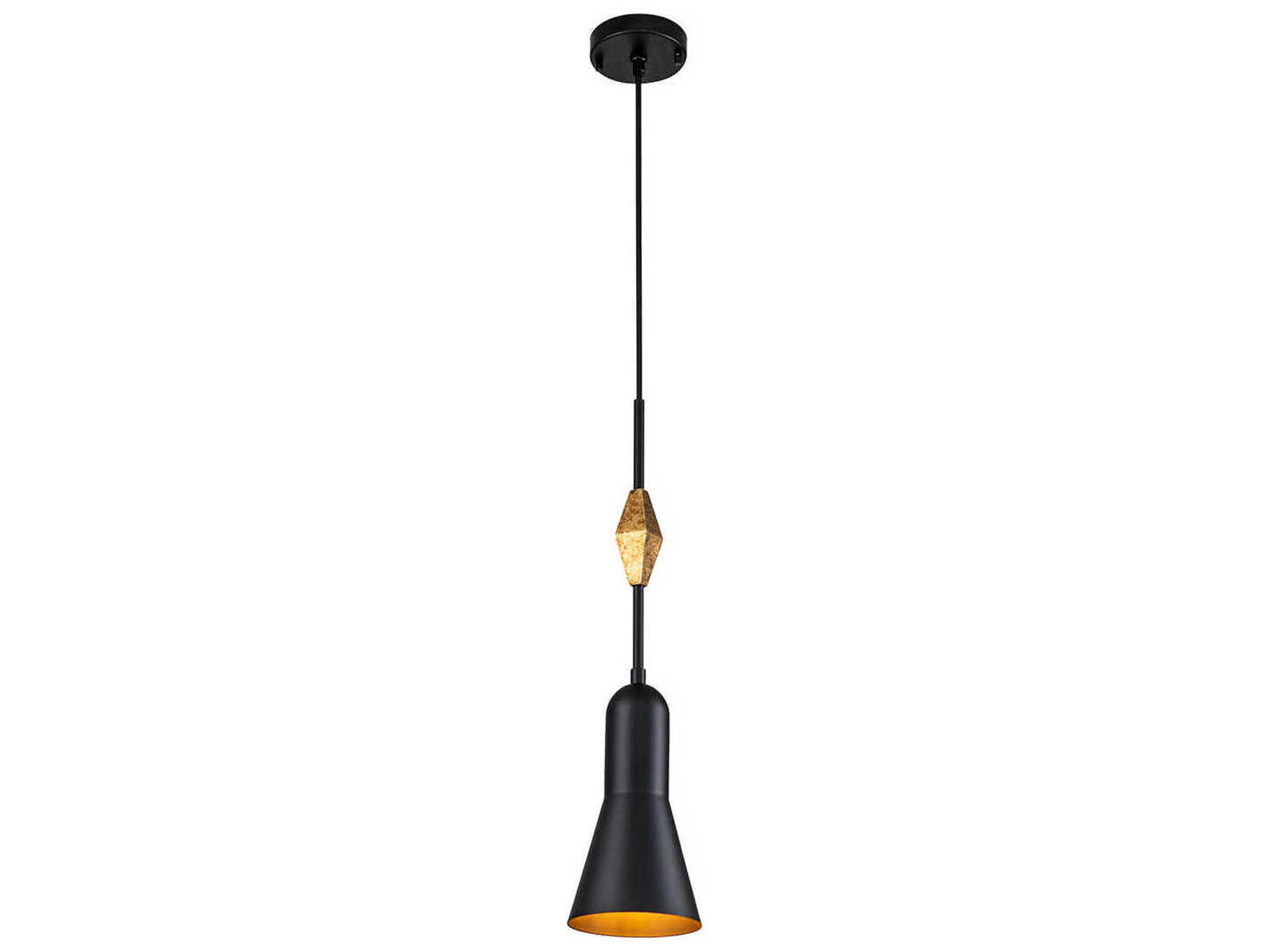 Lucas McKearn Etoile 1-Light Matte Black Mini Pendant