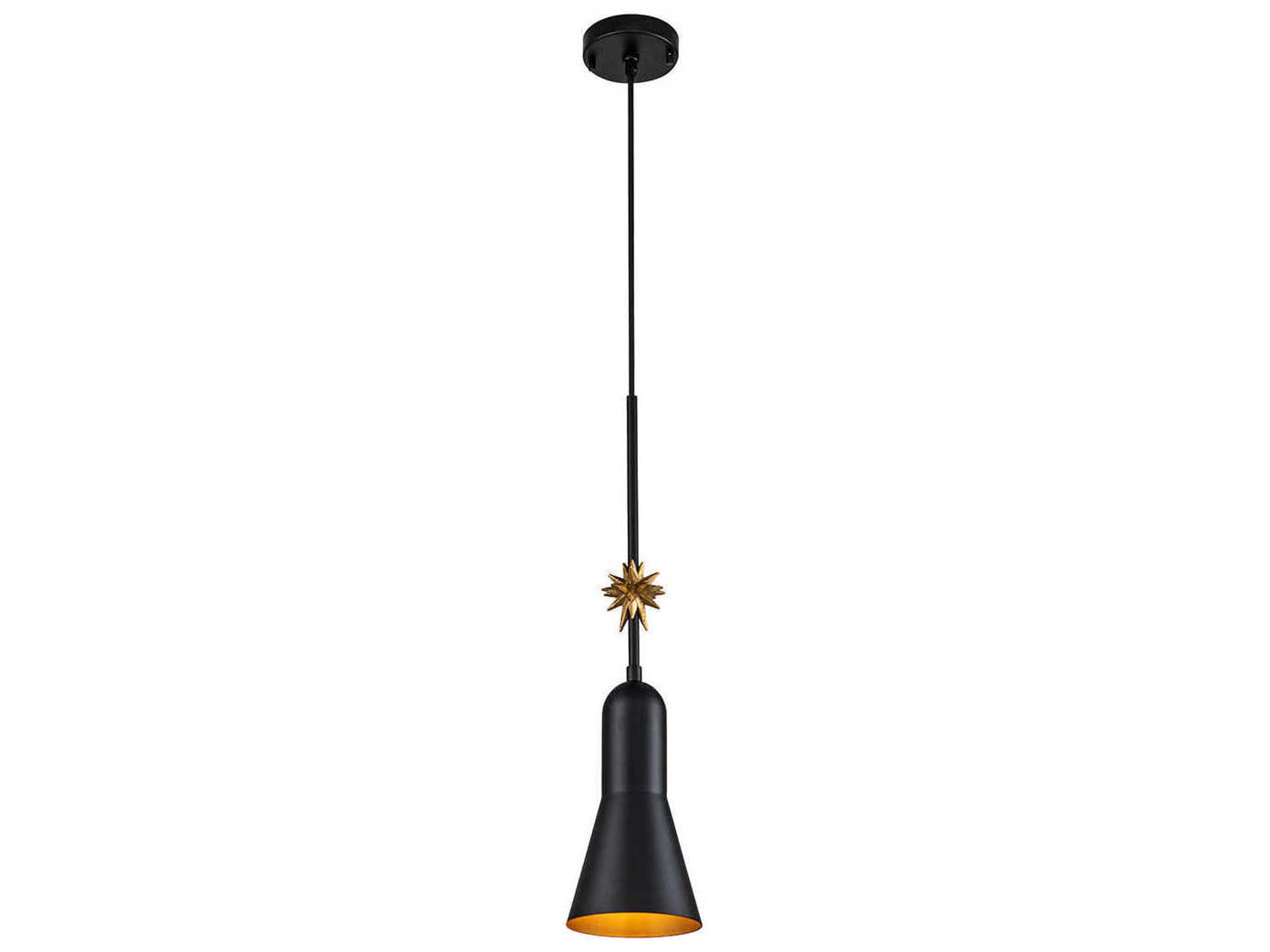 Lucas McKearn Etoile 1-Light Matte Black Mini Pendant