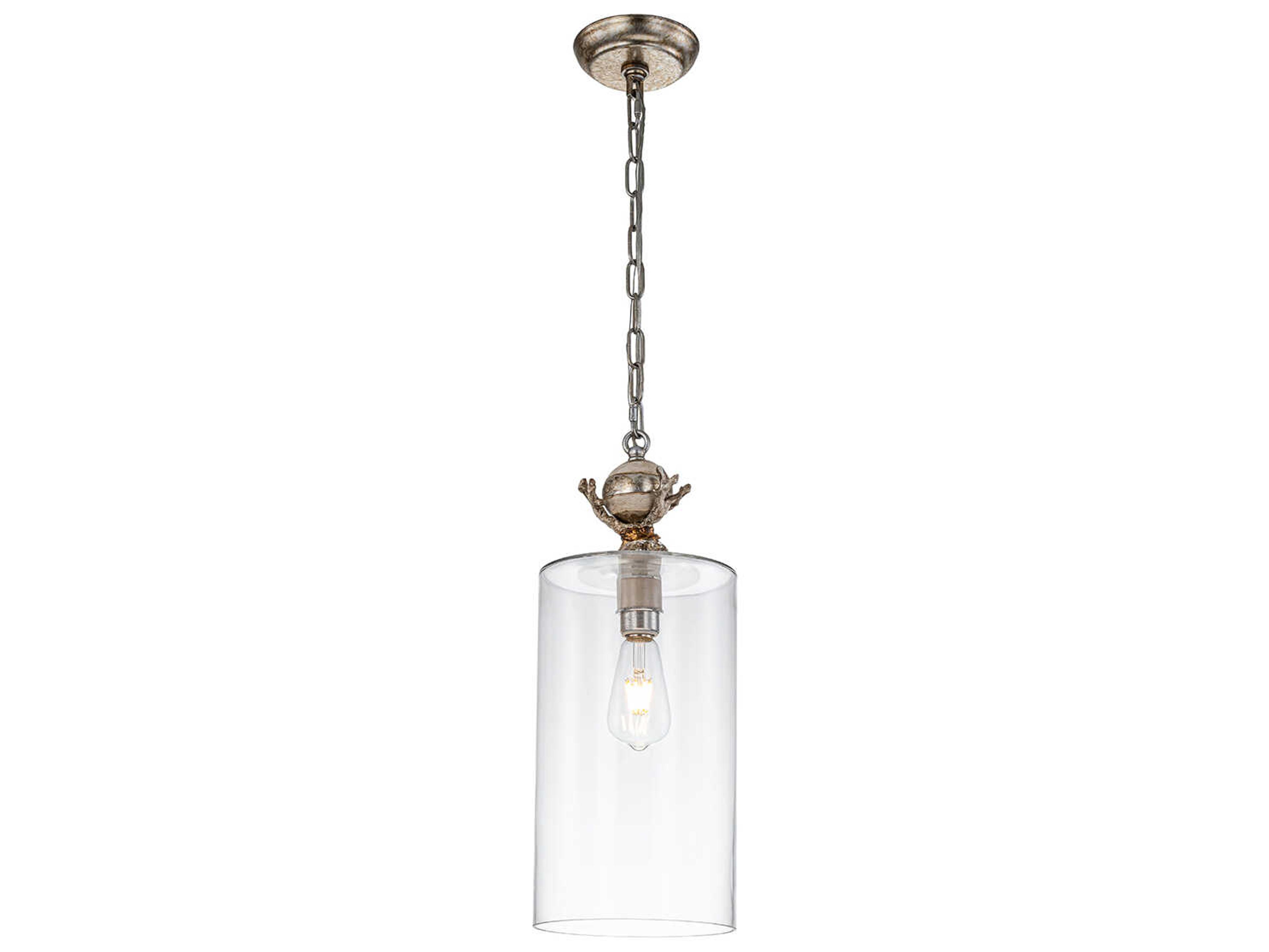 Lucas McKearn Trellis 1-Light Cream Clear Cylinder Mini Pendant