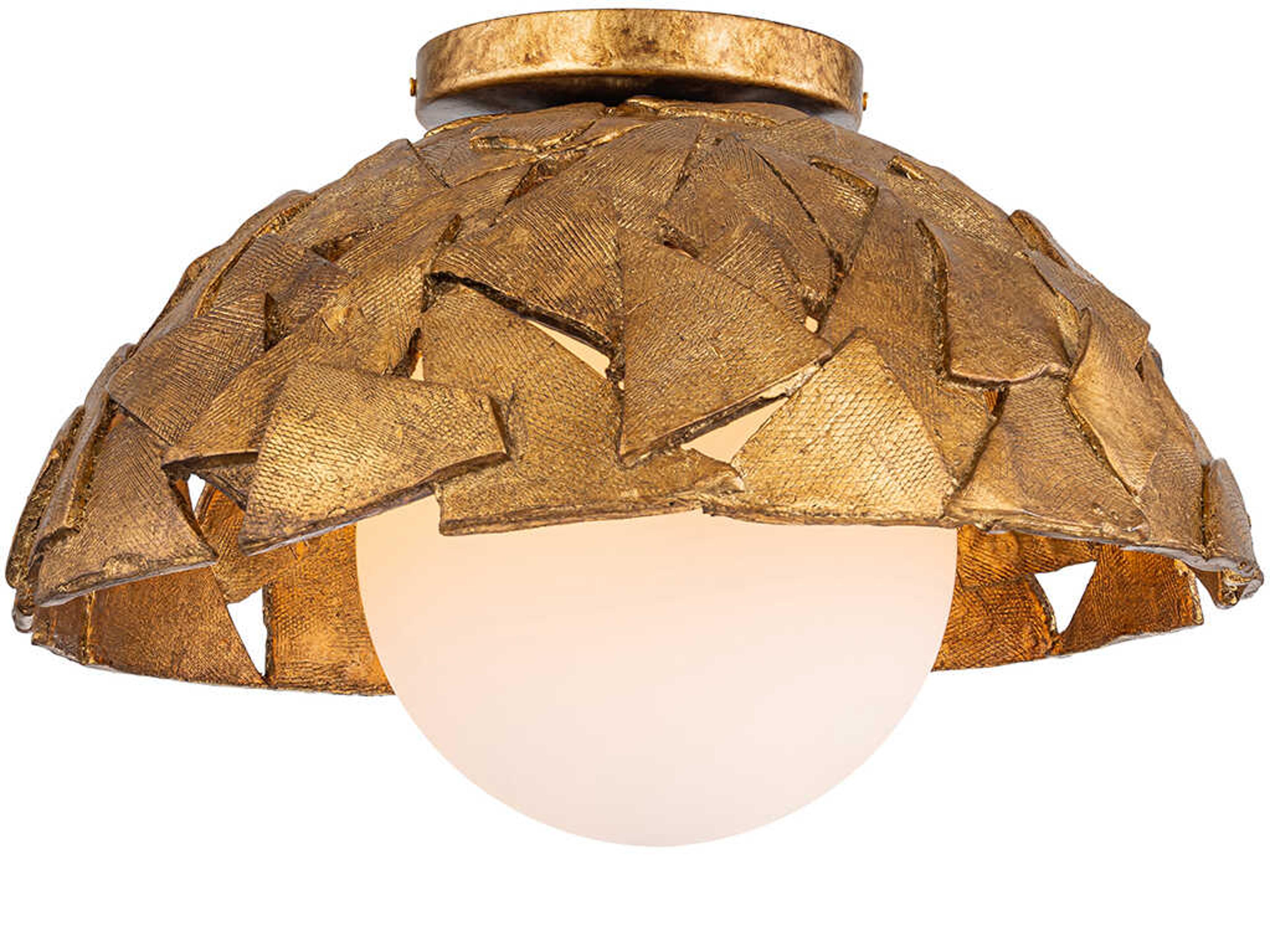Lucas McKearn Mosaic 1-Light Gold Dome Pendant