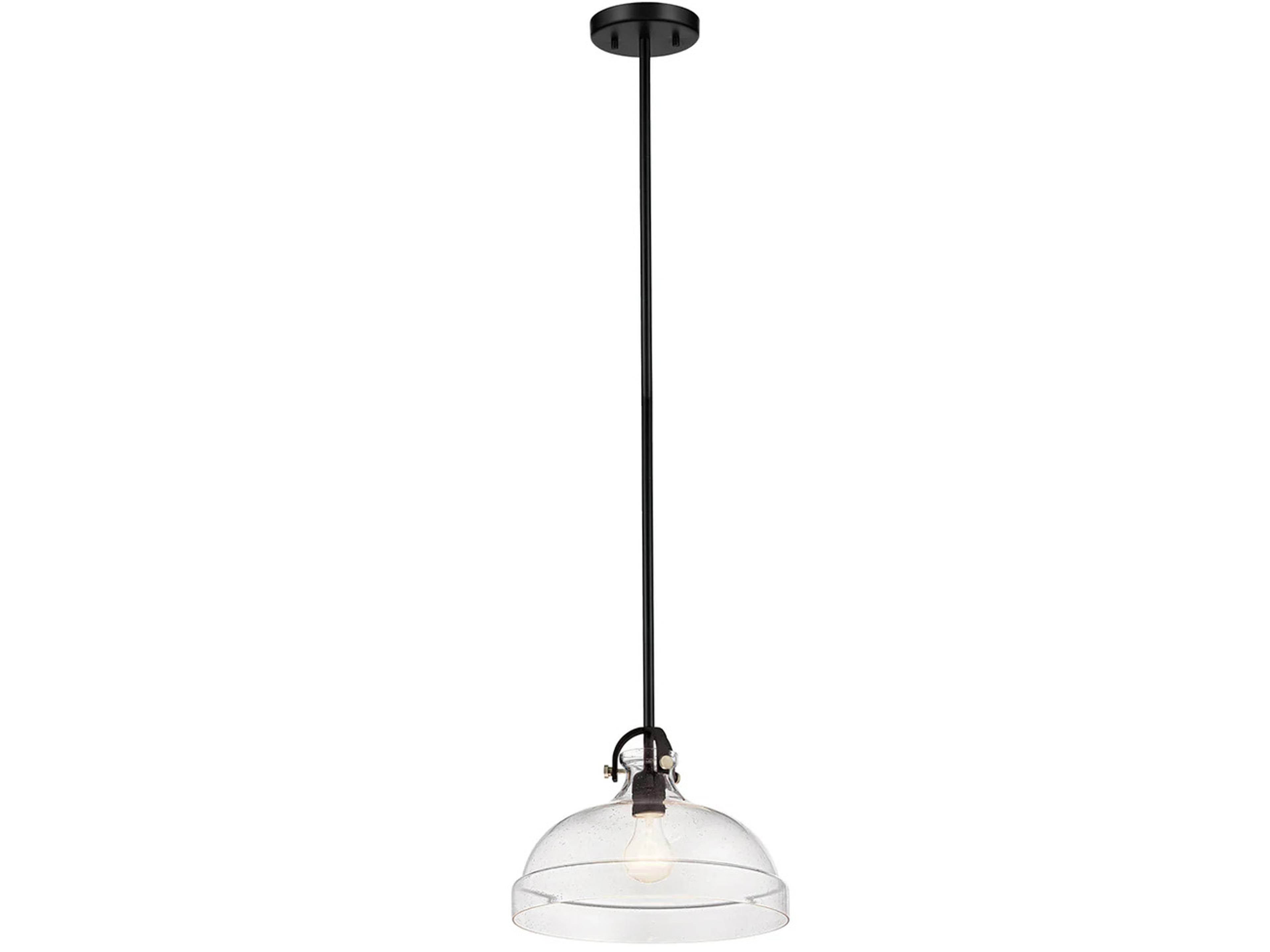 Lucas McKearn Hampton 1-Light Graphite Black Dome Pendant