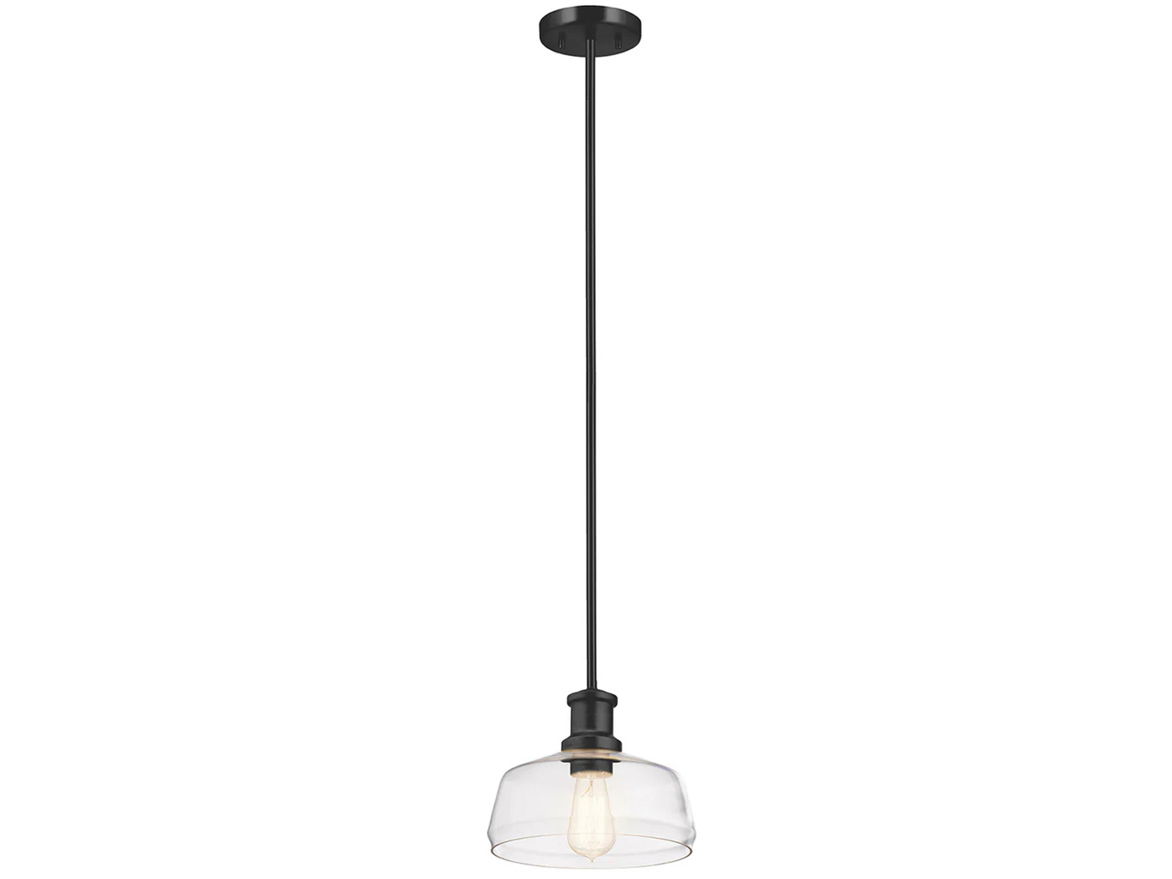 Lucas McKearn Notting Hill 1-Light Graphite Black Dome Geometric Mini Pendant