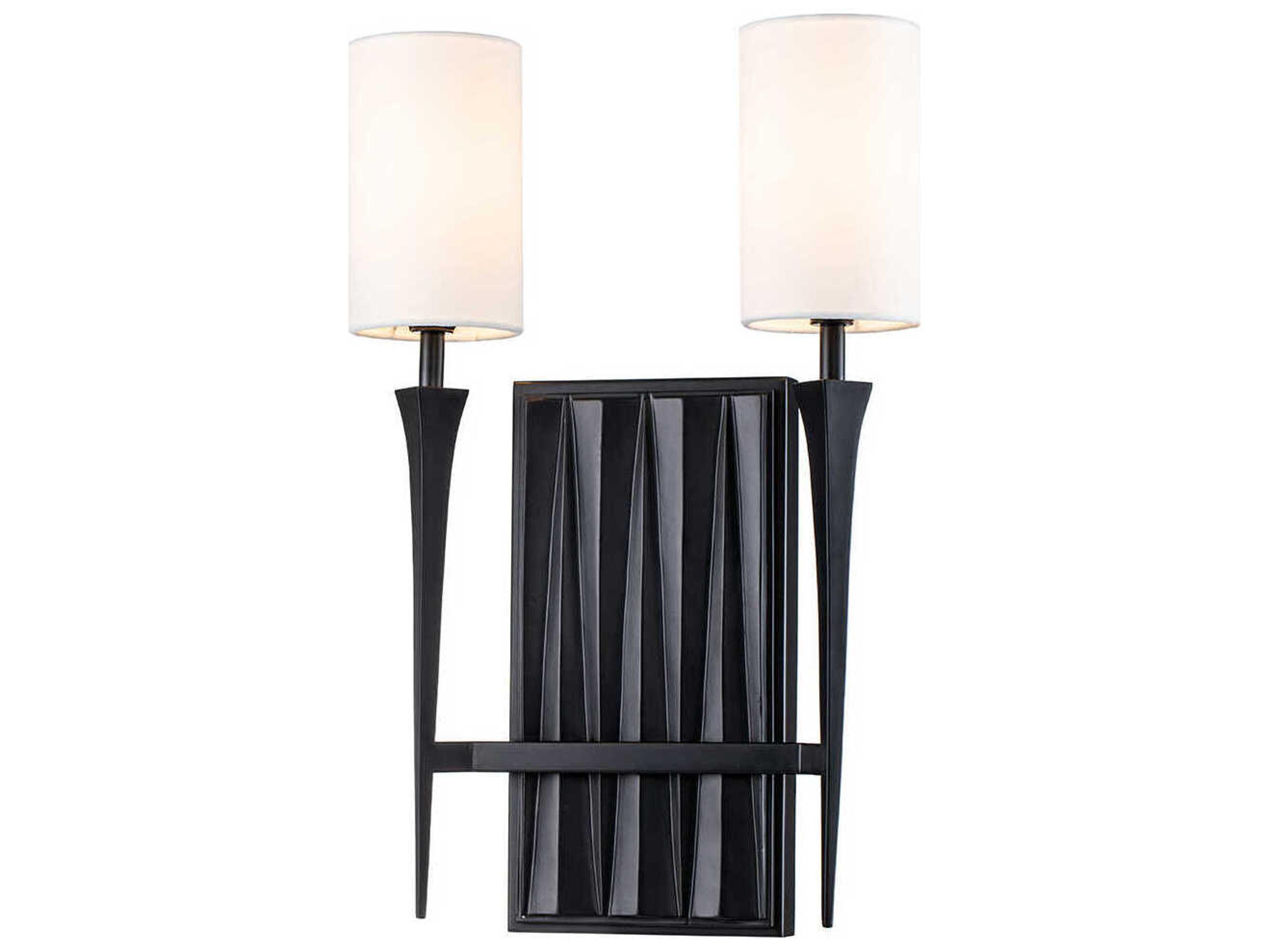 Lucas McKearn Crest 2-Light Matte Black Wall Sconce