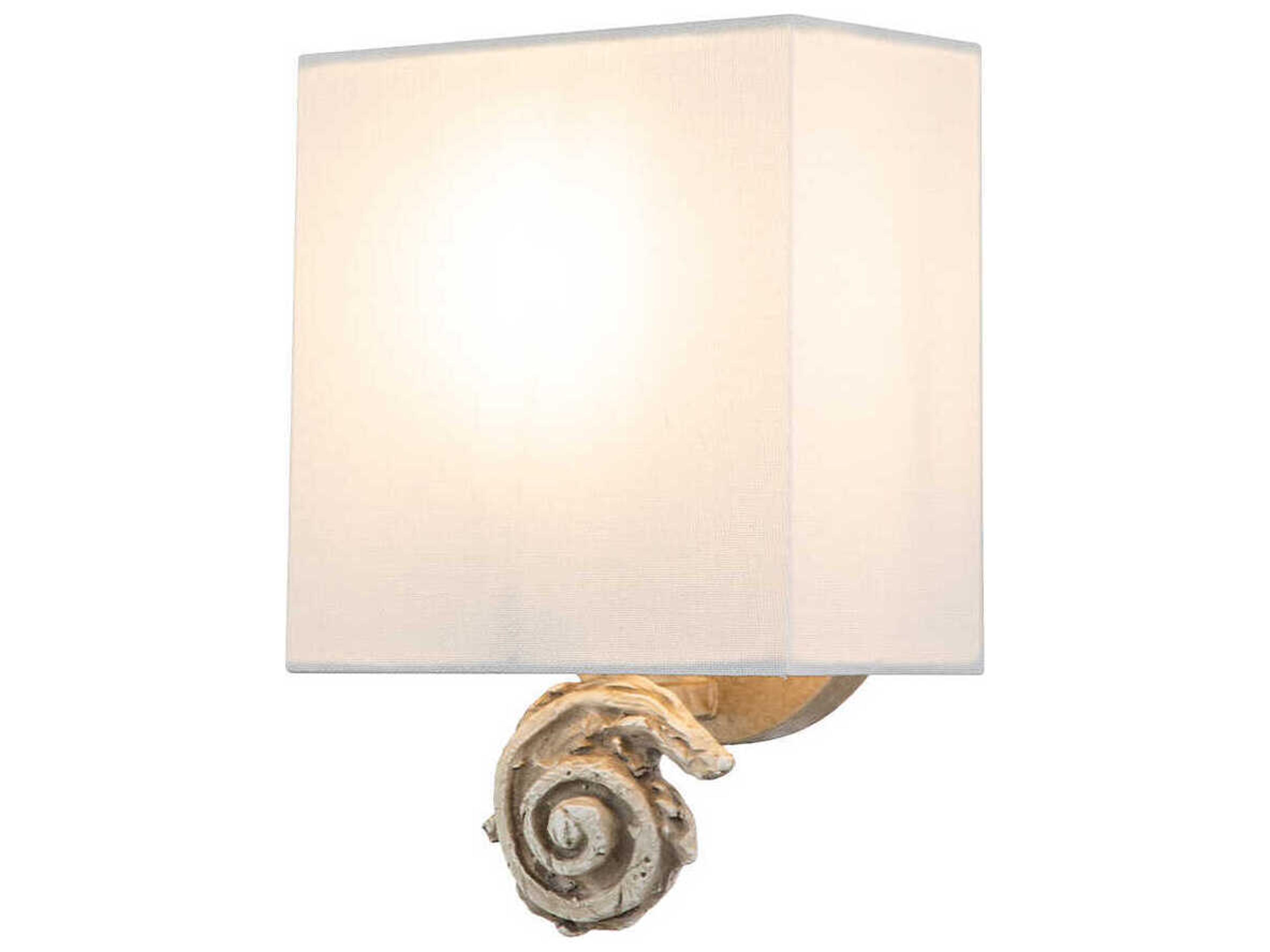 Lucas McKearn Swirl 1-Light Bone White Wall Sconce